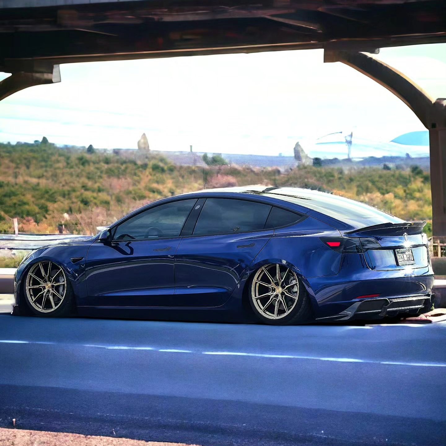 Stance Wheels - Tucked in Nice and Tight. Tesla Model 3...