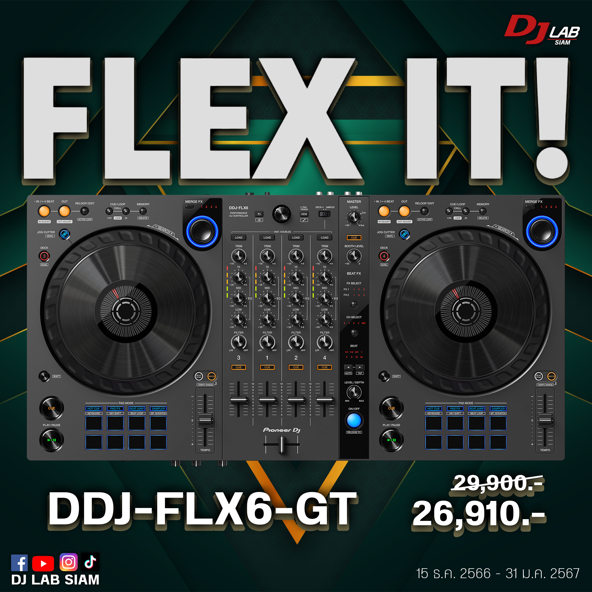 DJ Lab Siam - DDJ-FLX6-GT 4Ch รองรับ Serato และ Rekordbox... | Facebook