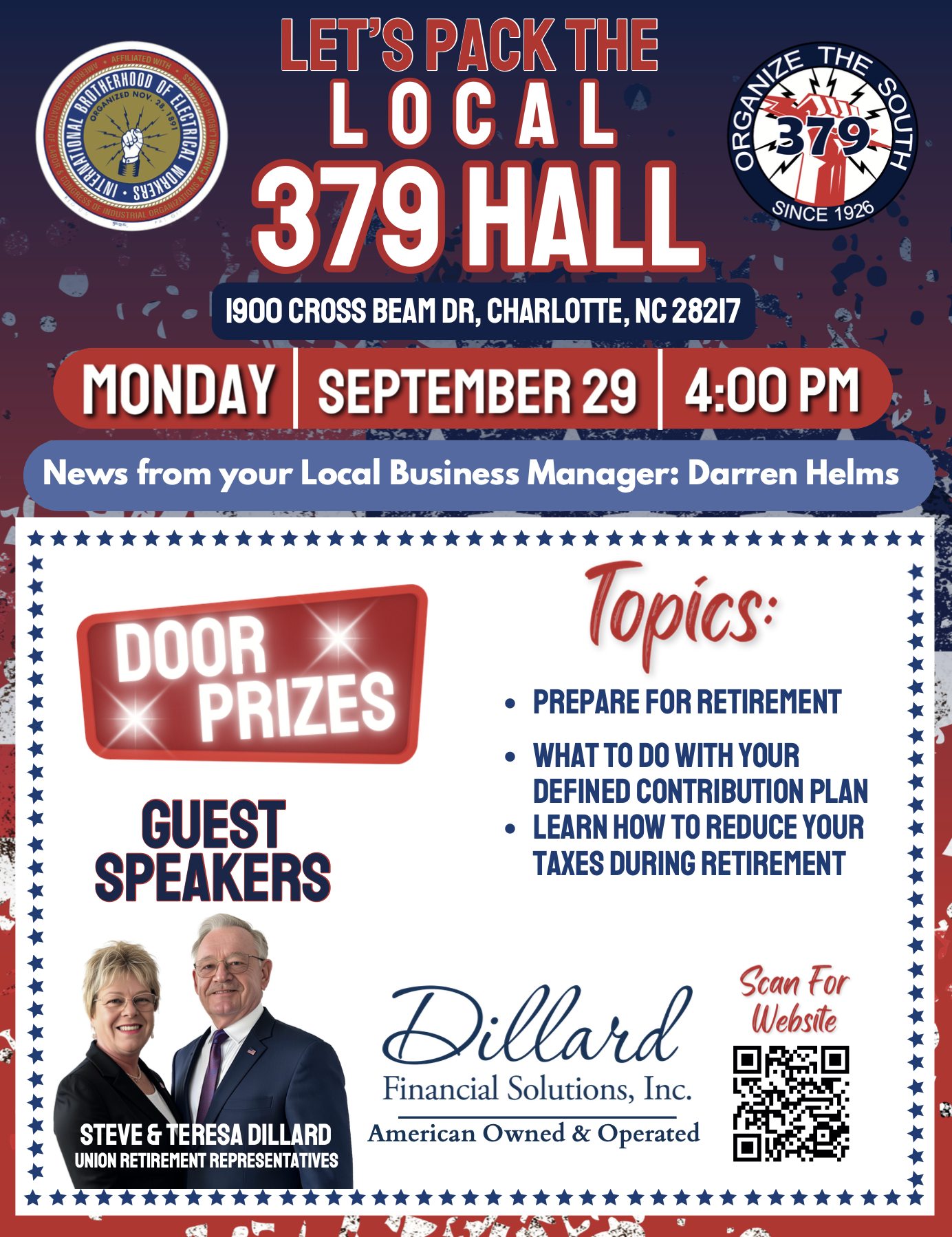 IBEW - 📢 Let’s pack the hall, IBEW Local 379! Join us at the union hall ...