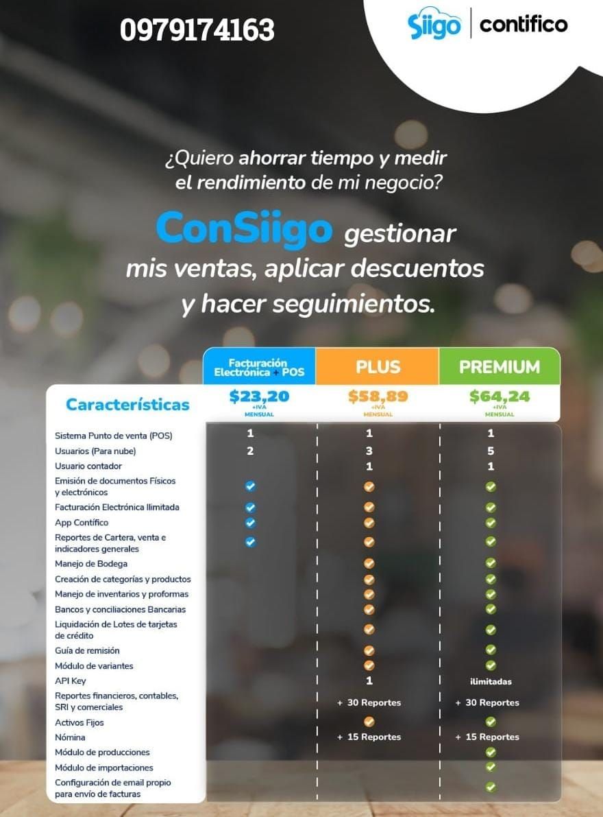 Contifico - Siigo Contifico 🇪🇨 https://wa.me/59397174163 Simplifica tus ...