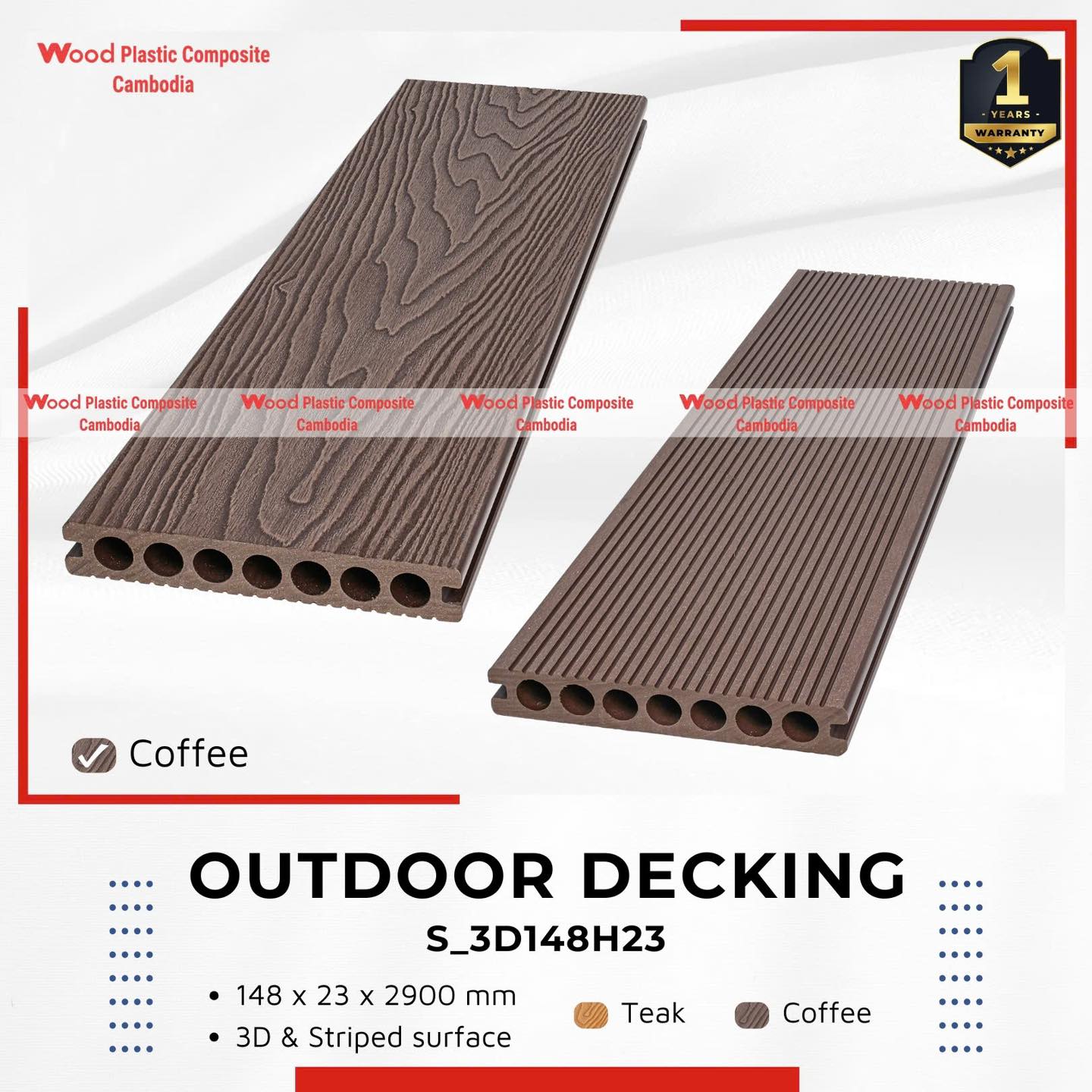 🍀 Decking floor 🍀 👉... - Wood plastic composite Cambodia | Facebook