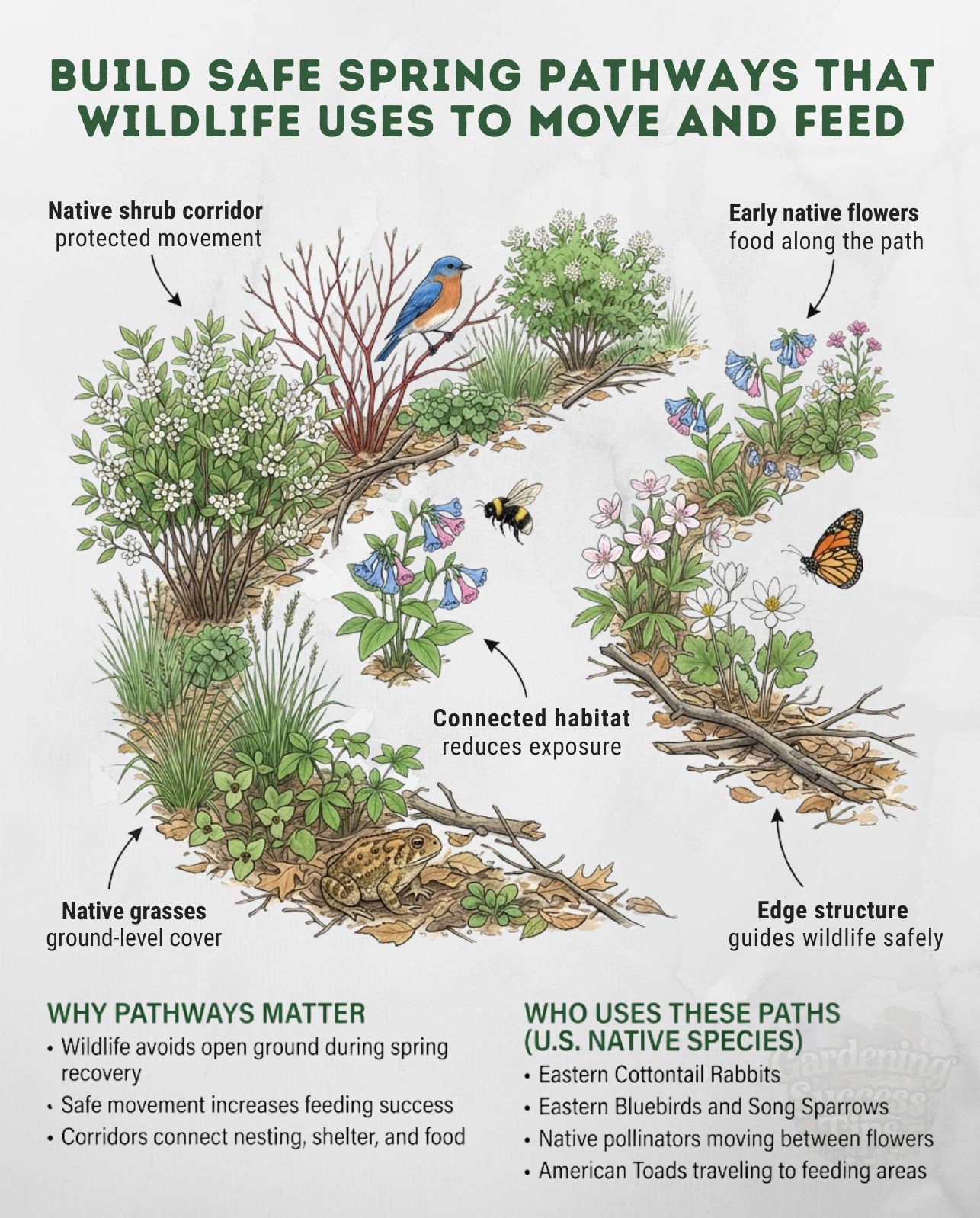 Gardening - In spring, wildlife moves constantly between shelter ...