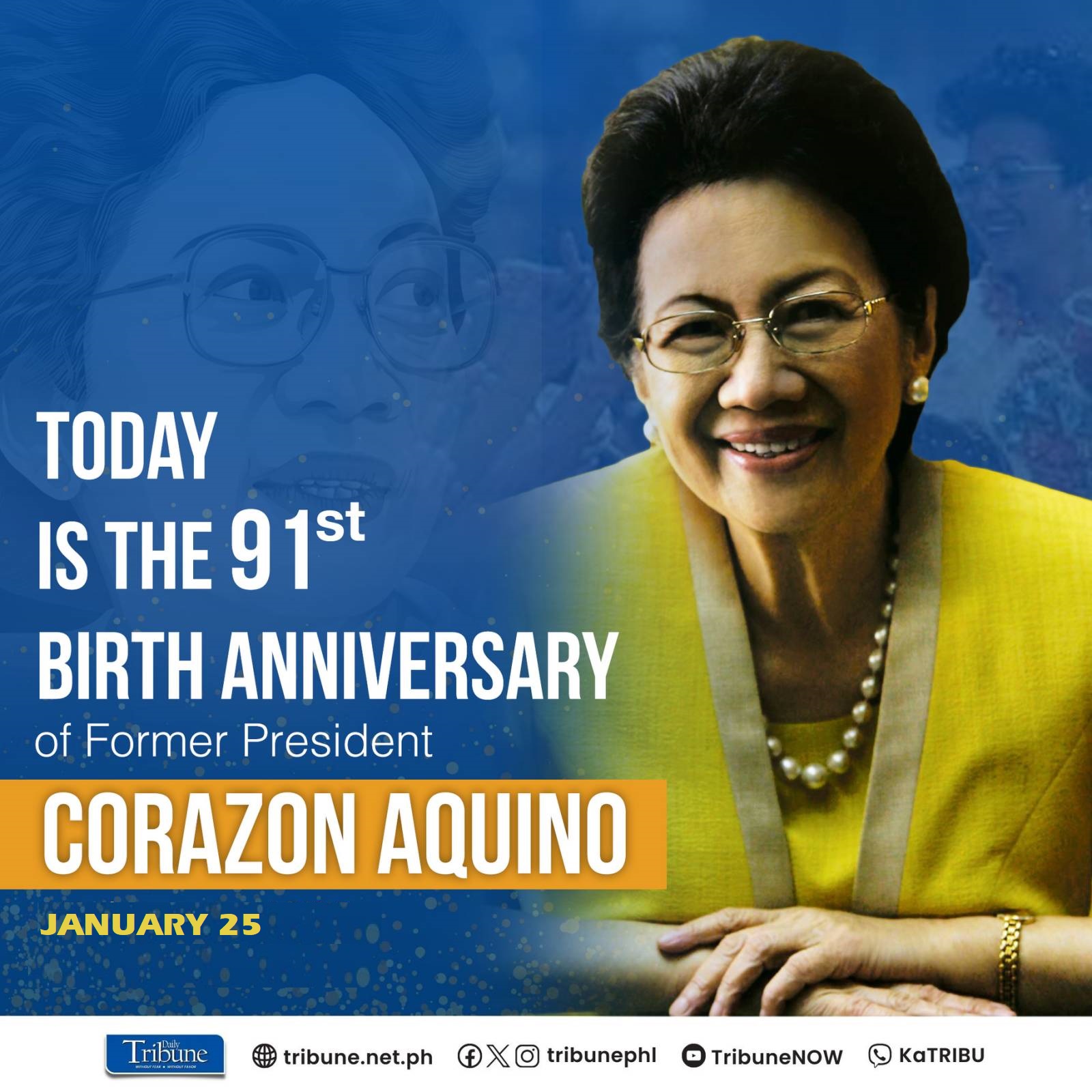 Daily - Today, 25 January, is the 91st birth anniversary of the late ...