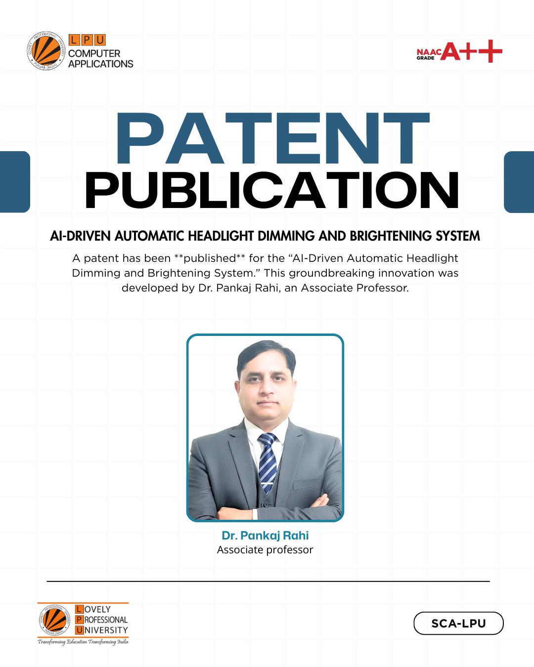 School - Proud moment for LPU! 🎉 Congratulations to Dr. Pankaj Rahi on ...