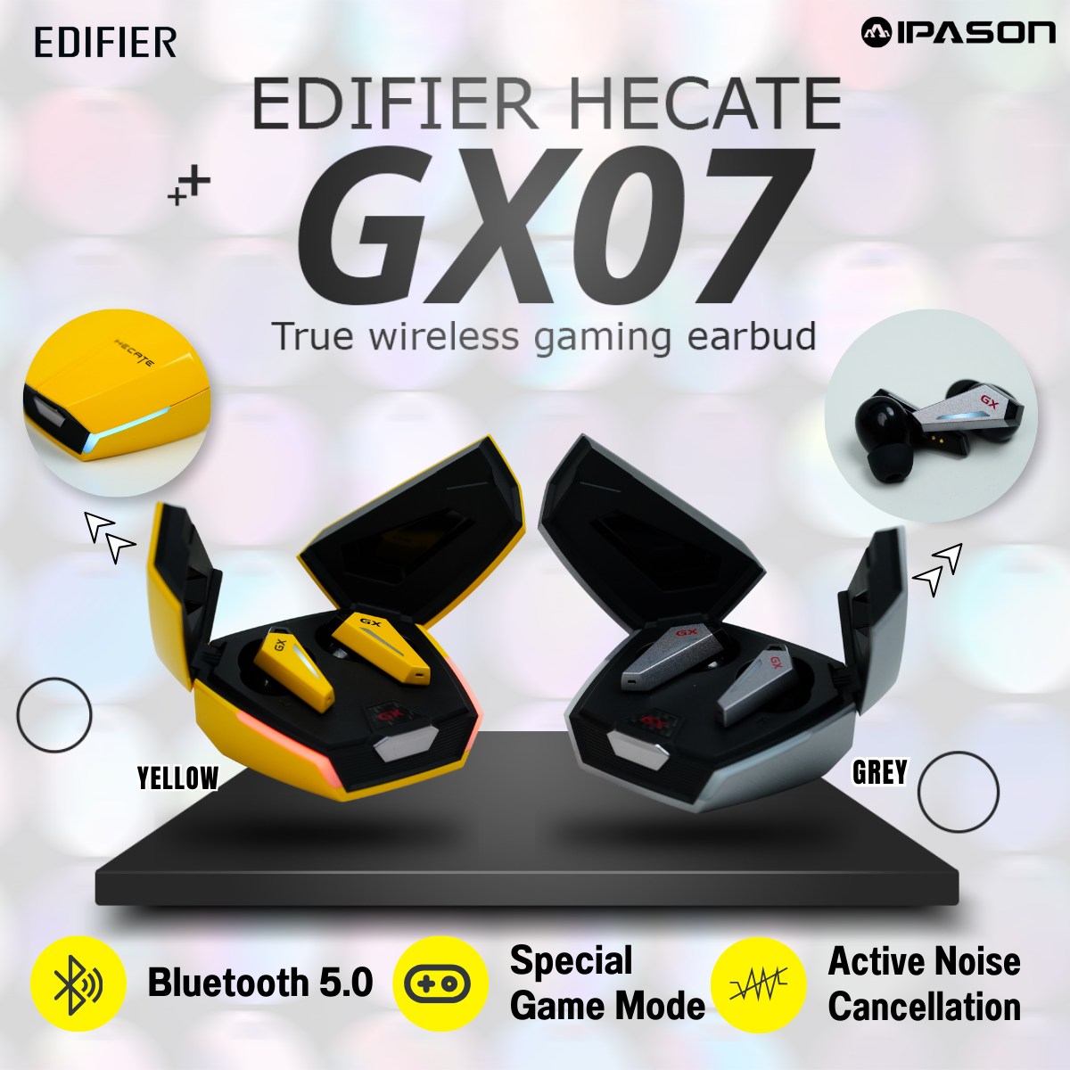 Devas IPASON - 🖤EDIFIER HECATE รุ่น GX07 (GREY , YELLOW) 💛... | Facebook