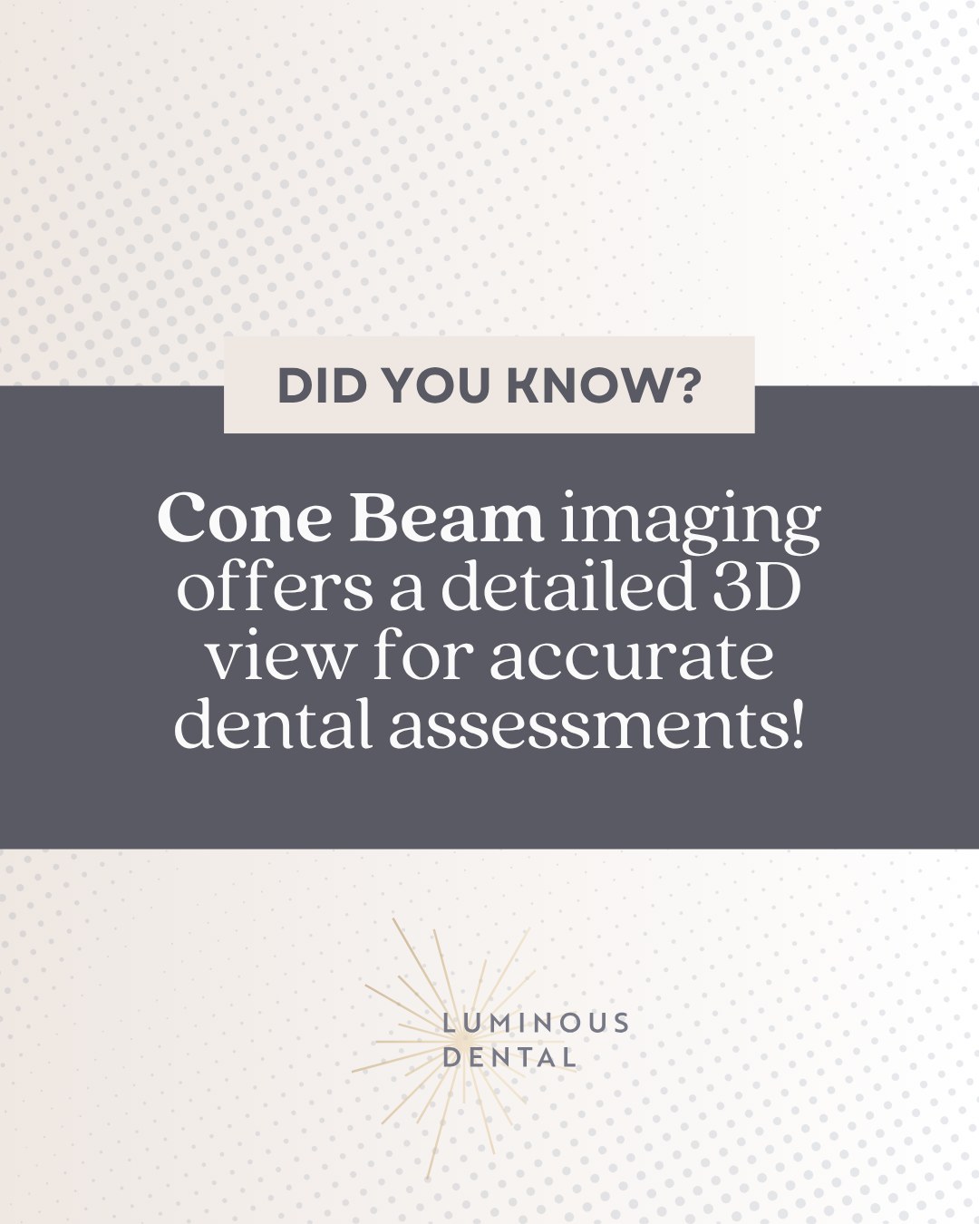 Luminous Dental - 🌟 Technology Spotlight - Cone Beam... | Facebook
