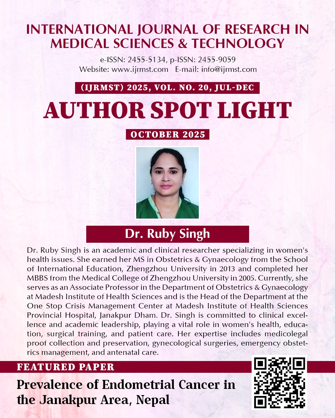 International Journal of Research in Medical Sciences & Technology ...
