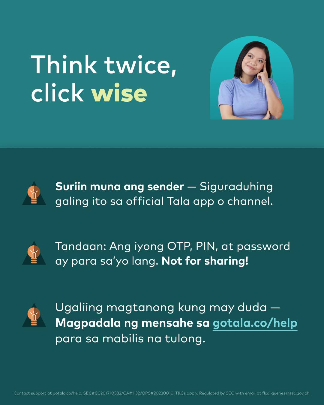 Tala - Think twice para laging maging ligtas online, ka-Tala. 😉 I ...