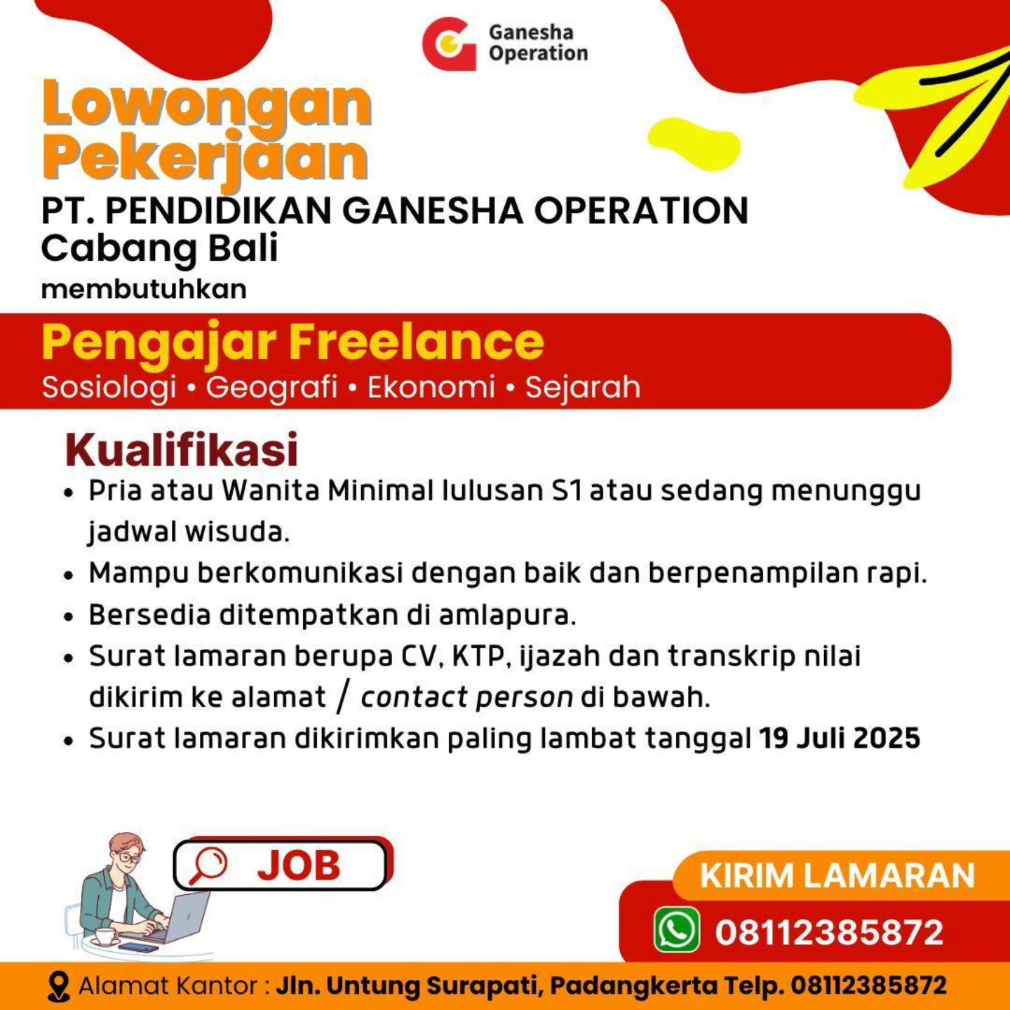 Ganesha Operation Amlapura... - Info Lowongan Kerja Guru Bali | Facebook