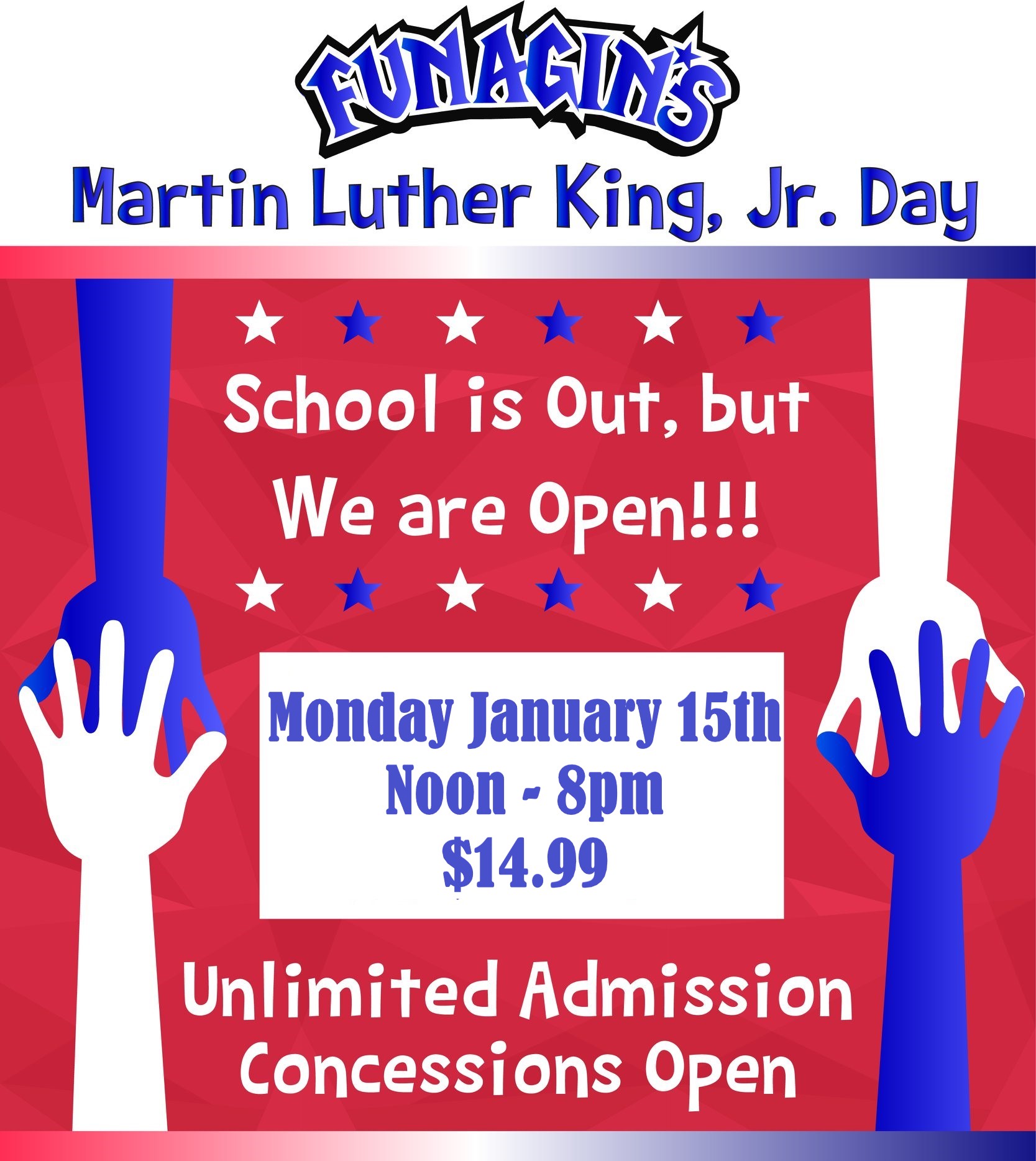 School is out January 15th... - Funagin's Family Fun Center | Facebook