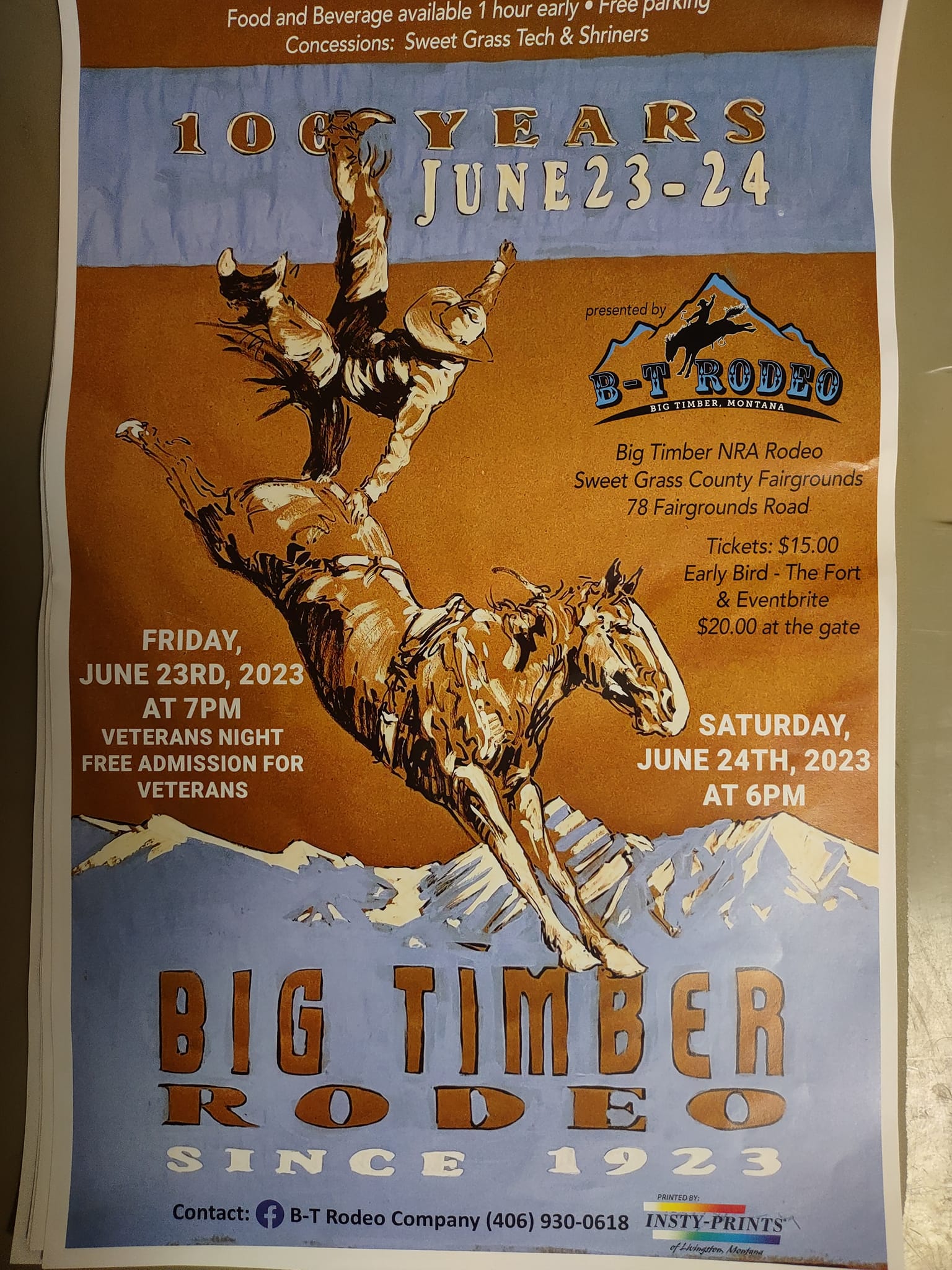 For Sale! 100th Big Timber Rodeo... - B-T Rodeo Corporation