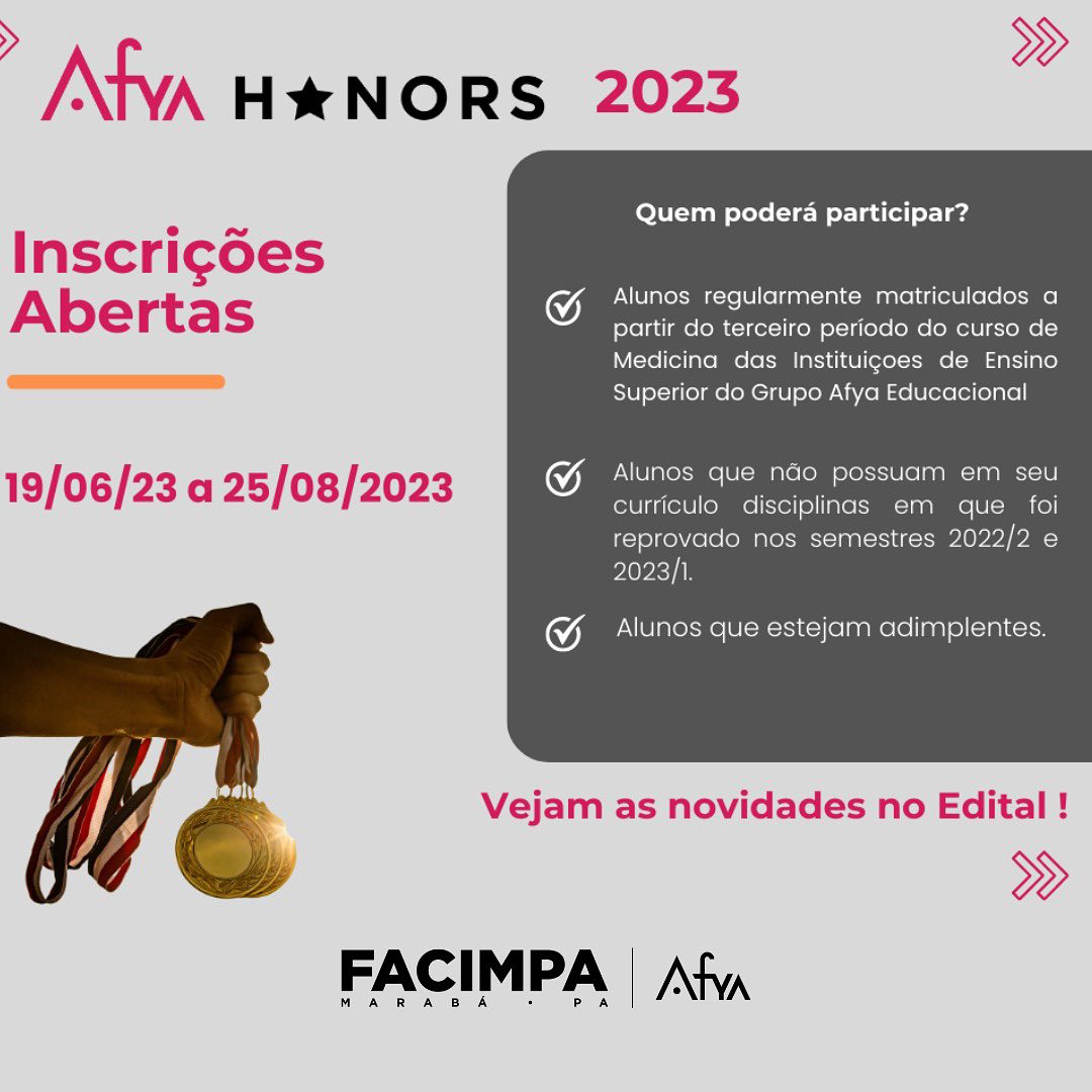 📢 As... - Facimpa - Faculdade de Medicina de Marabá