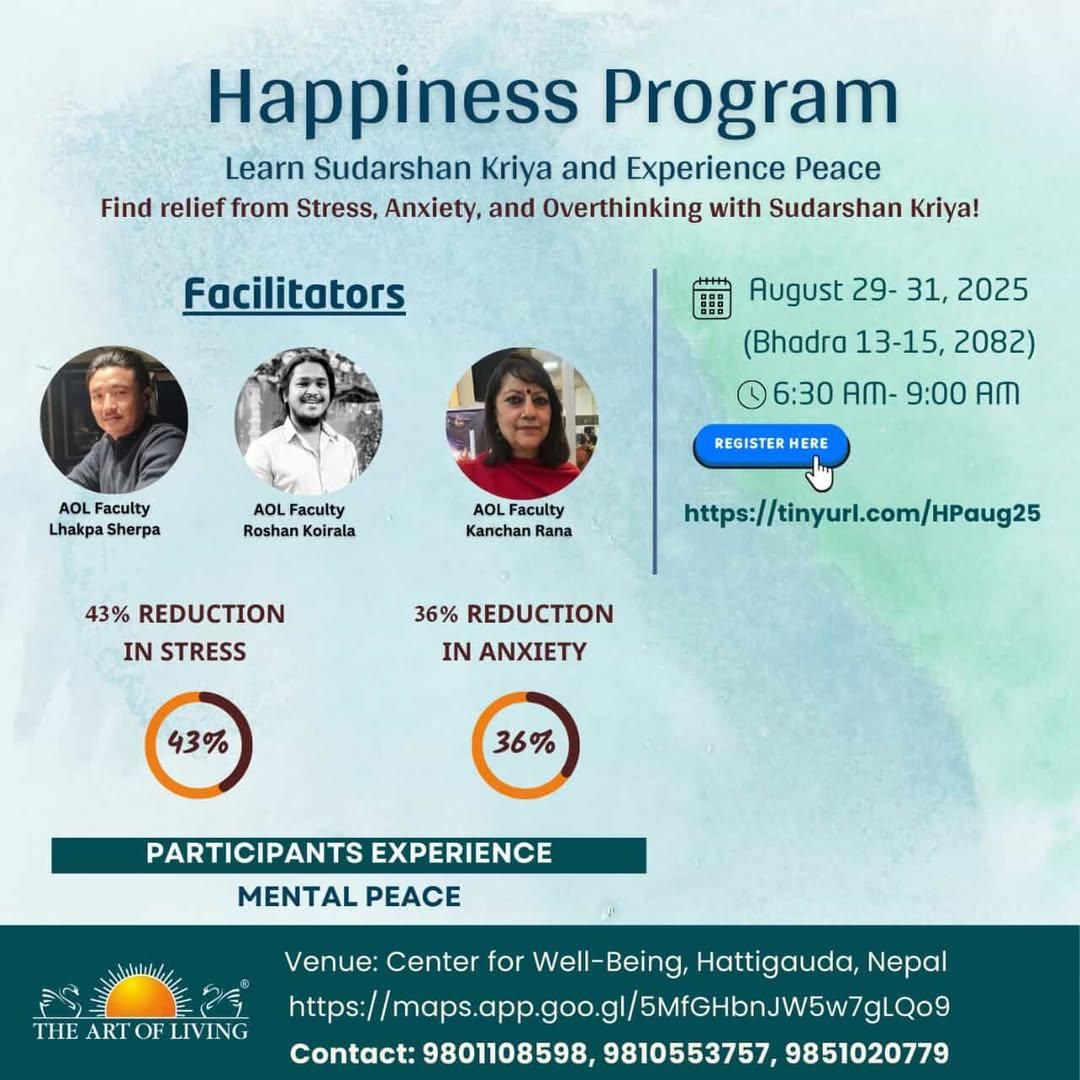 Center - Join the Happiness Program A powerful 3-day journey where you ...