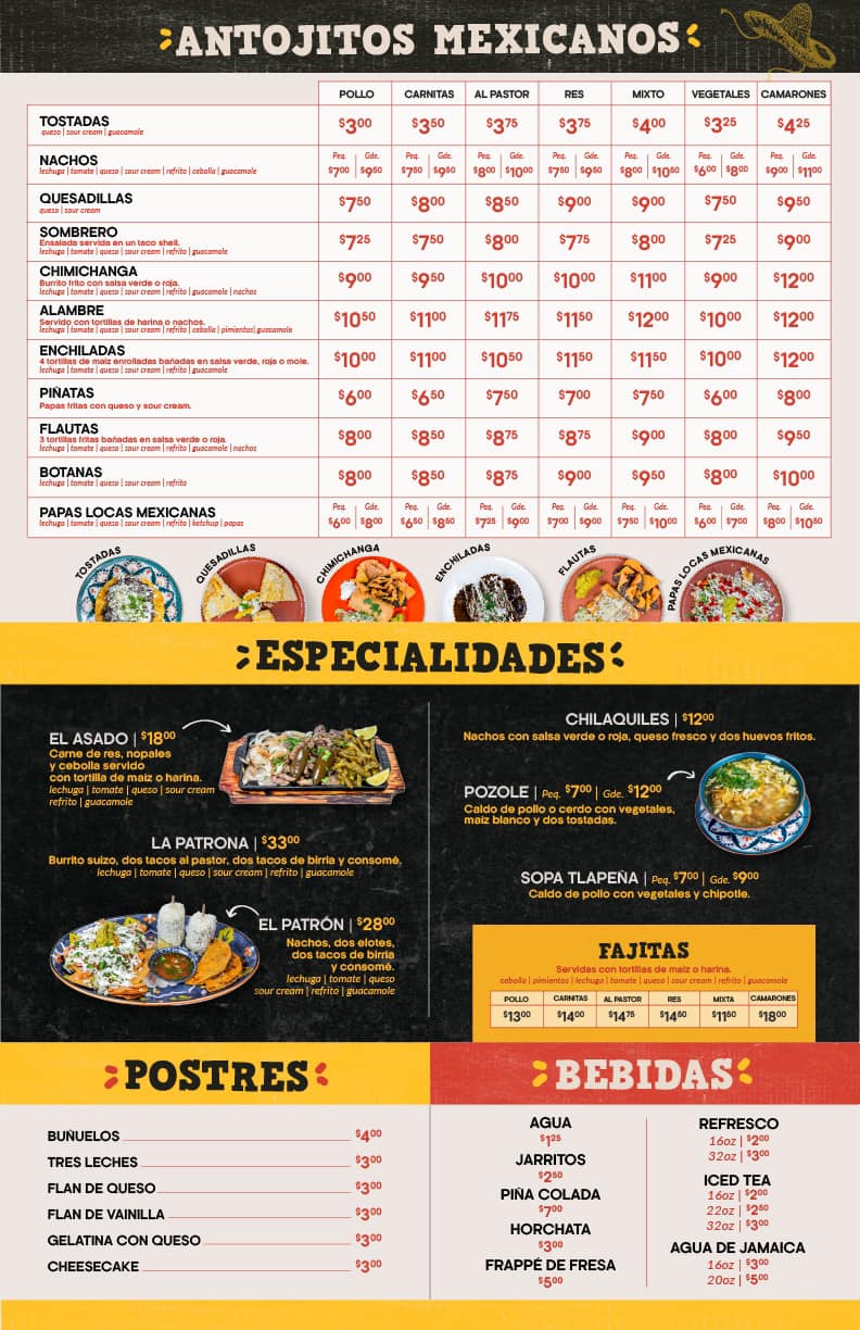 Nuestro Menú Comida auténtica... - Rest. Mexico Rico | Facebook