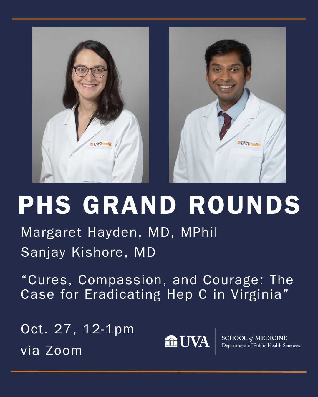 Join us Monday,... - UVA Department of Public Health Sciences | Facebook
