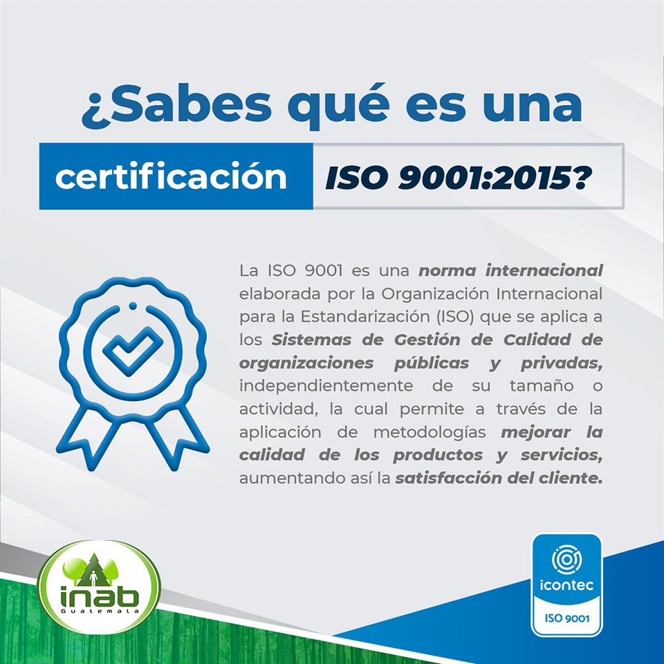 INAB Guatemala - 🤝🌍 ¿Conoces la certificación ISO... | Facebook