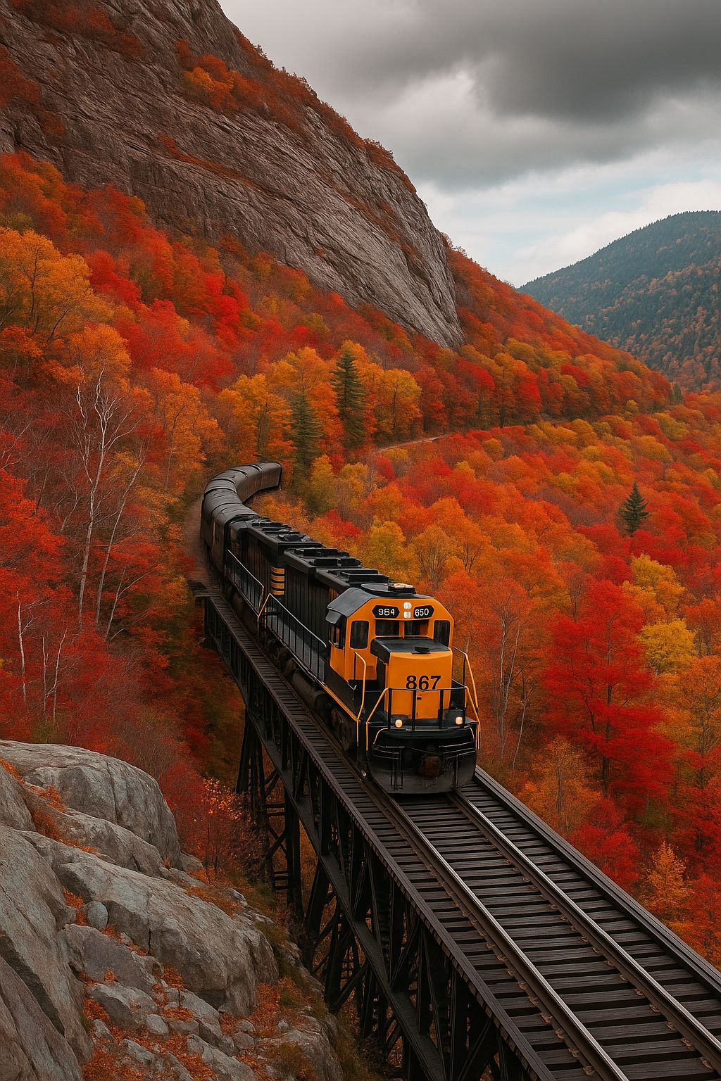 Old Man of the Mountain spotted on North Conway scenic railroad video