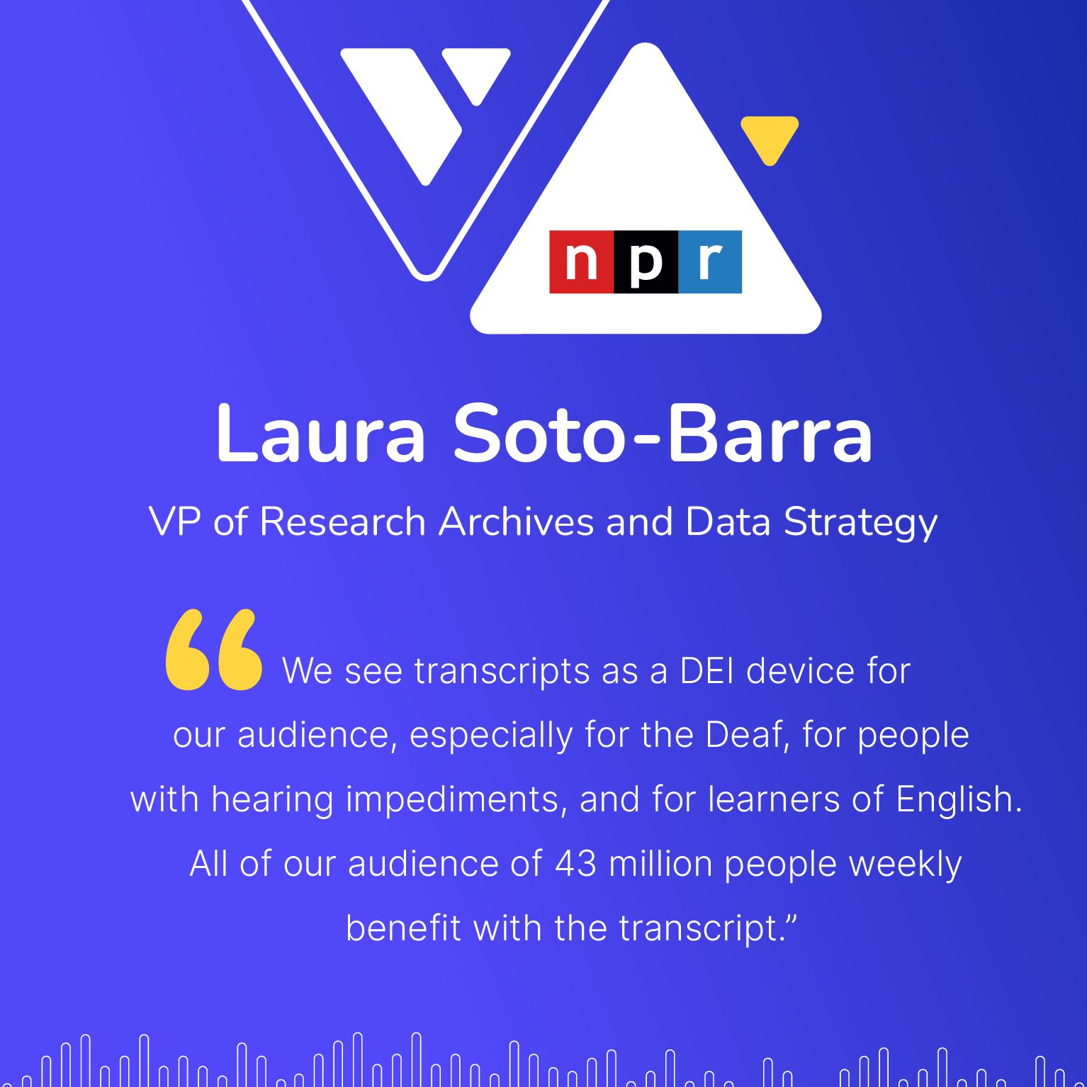 Verbit - We recently named Laura Soto-Barra of NPR the... | Facebook