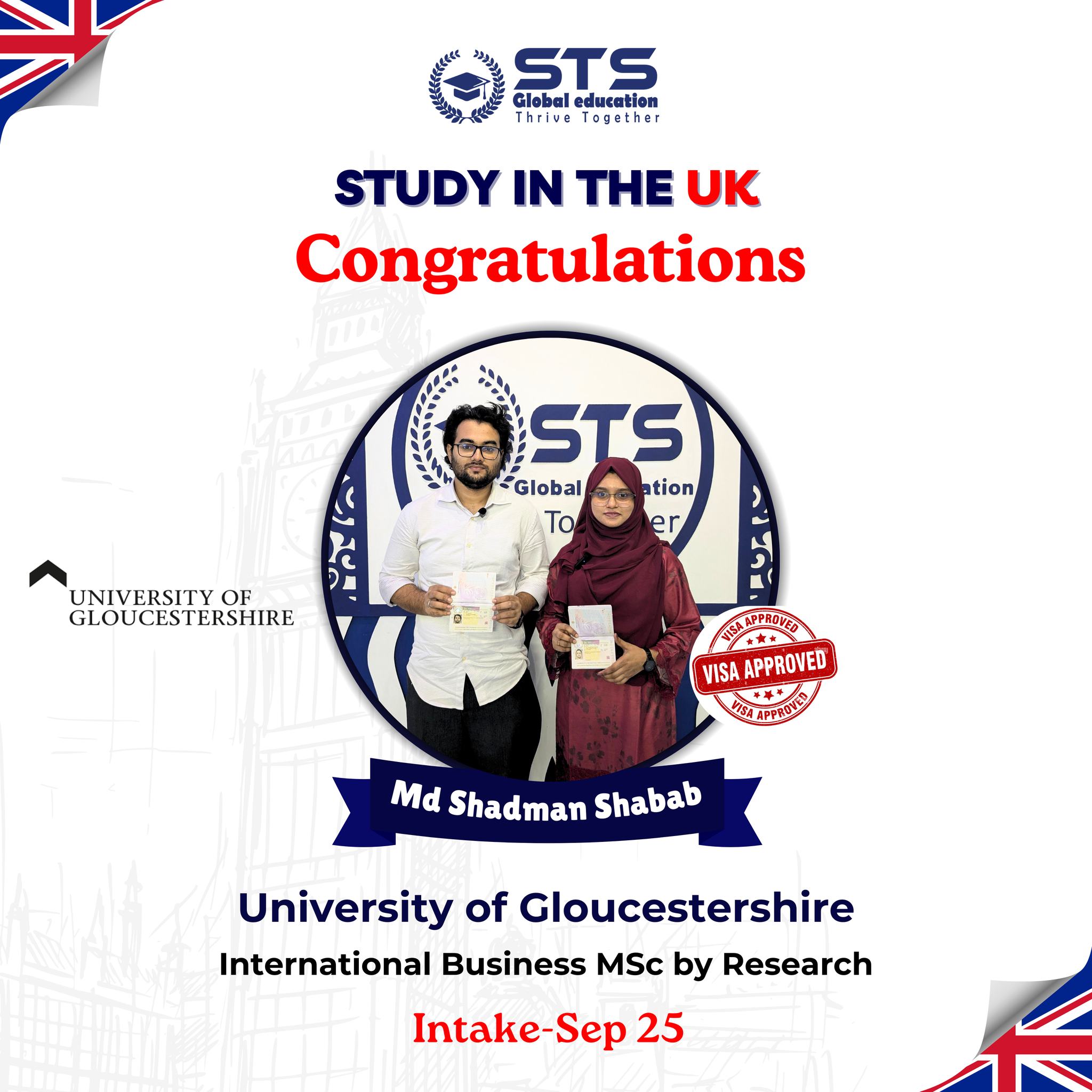 STS - We are delighted to share that Md Shadman Shabab has achieved his ...