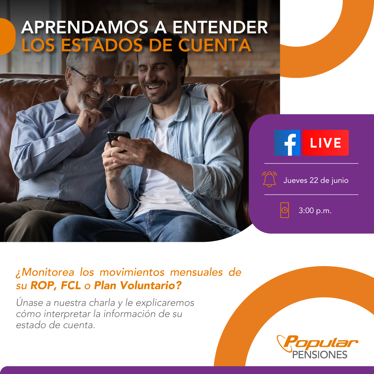 Acompáñenos en nuestro próximo FB... - Popular Pensiones