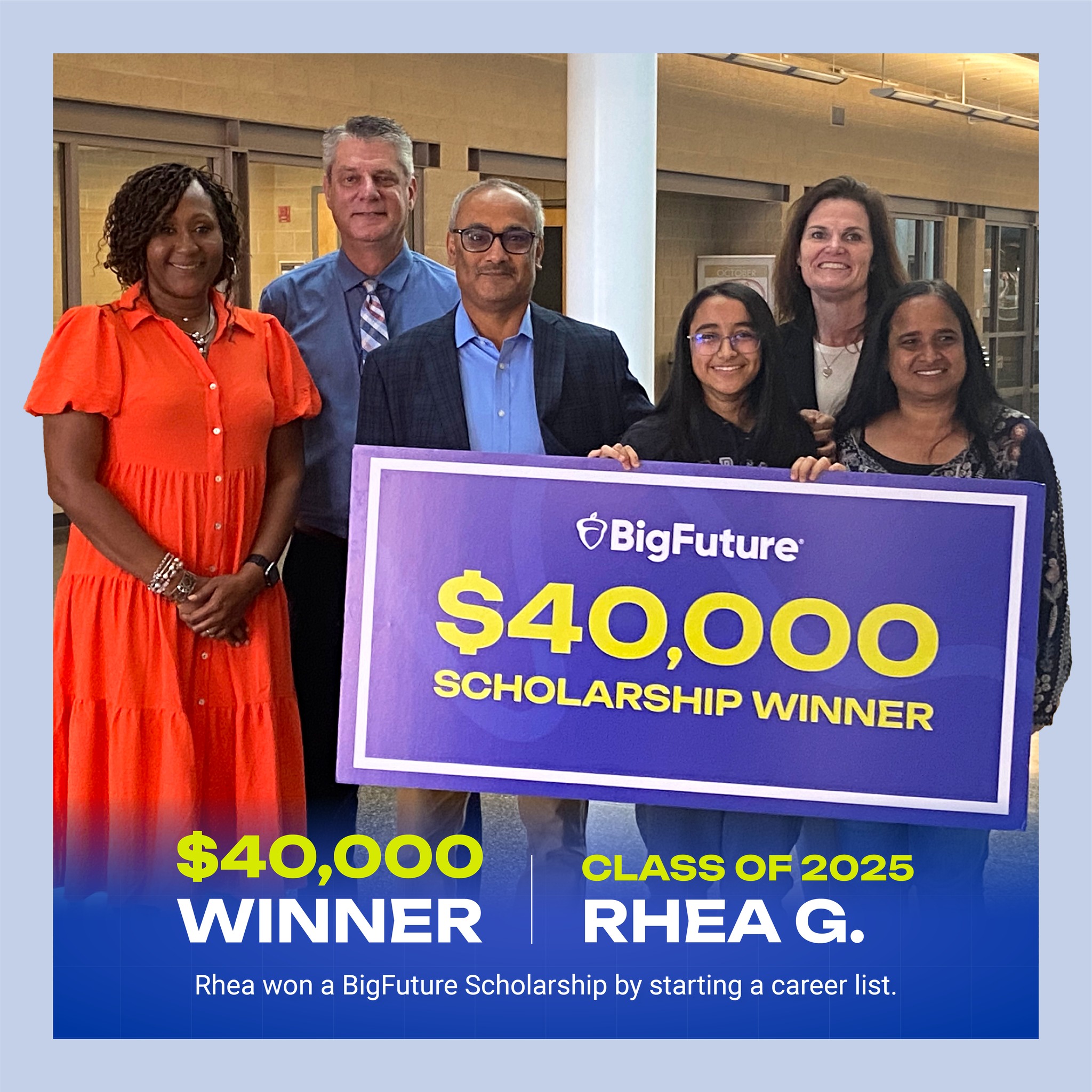 BigFuture - 🎊 Congratulations to Rhea, our latest... | Facebook