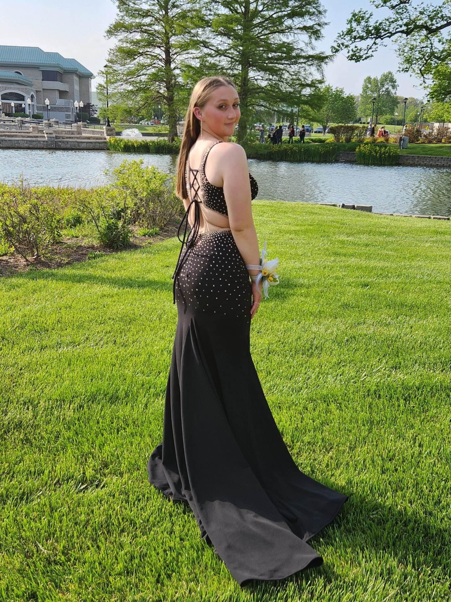 black prom dress with rhinestones - Dresses - Rosewood Heights ...
