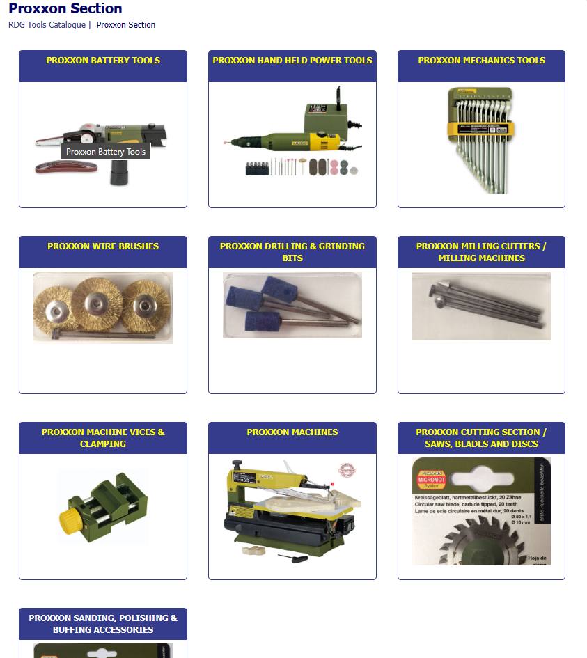 RDG Tools LTD - 👀 Take a look at the Proxxon Section 👀...