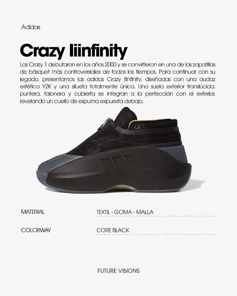 adidas Crazy IIInfinity. Inspiradas en el diseño del Audi TT
