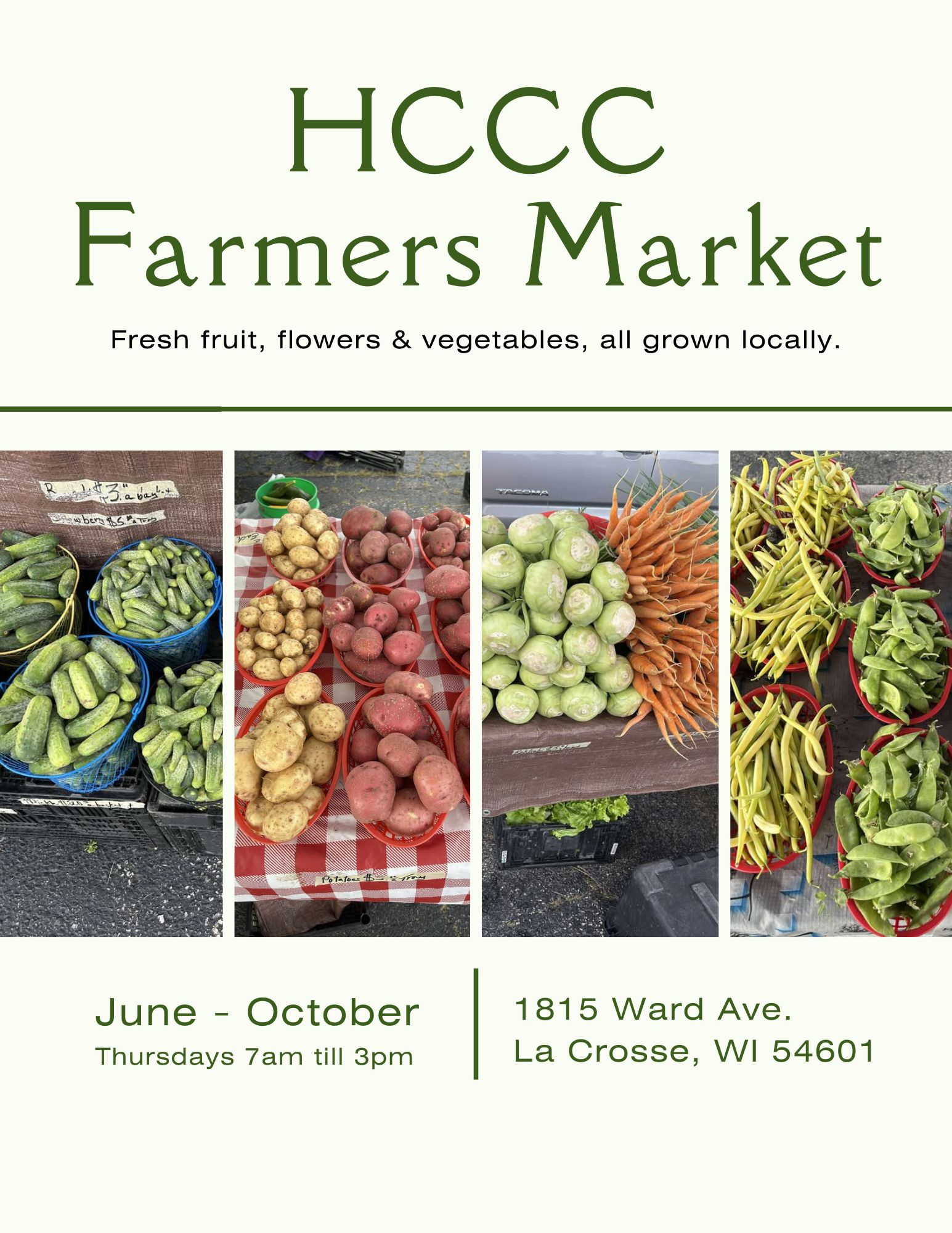 HCCC - Come check out our Farmer's Market! Every Thursday, now until ...