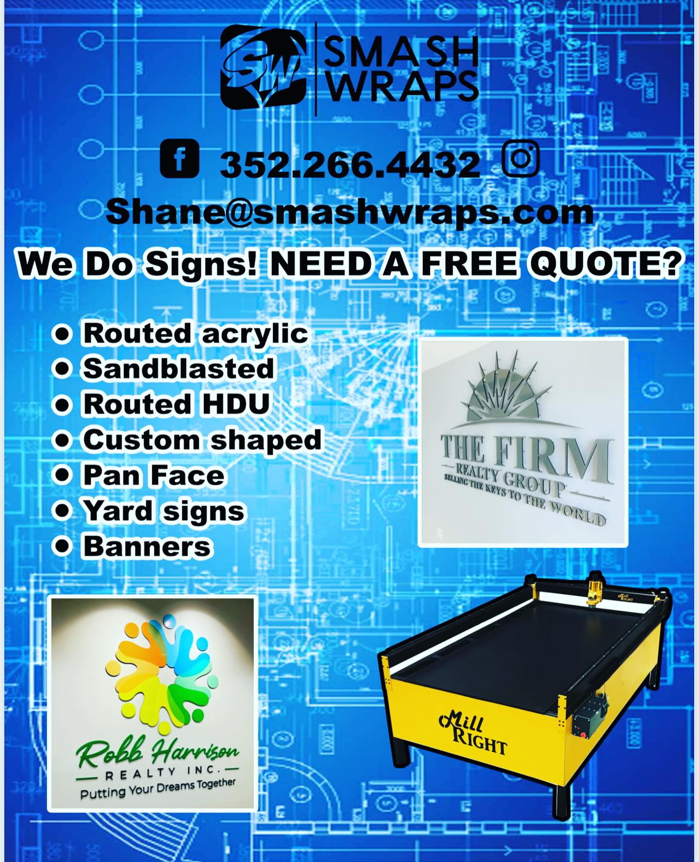 Smash - We now offer signage! For your free quote text/call us at 352 ...