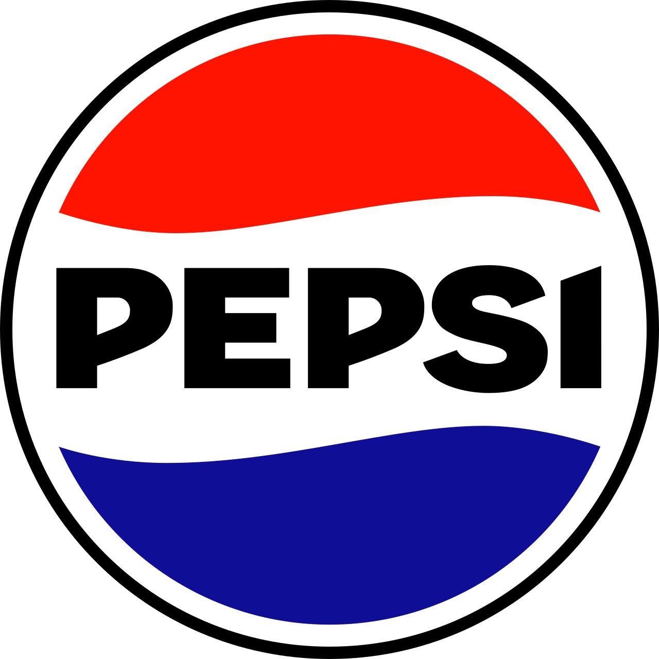 Was the Pepsi logo blue on top and red on the bottom?