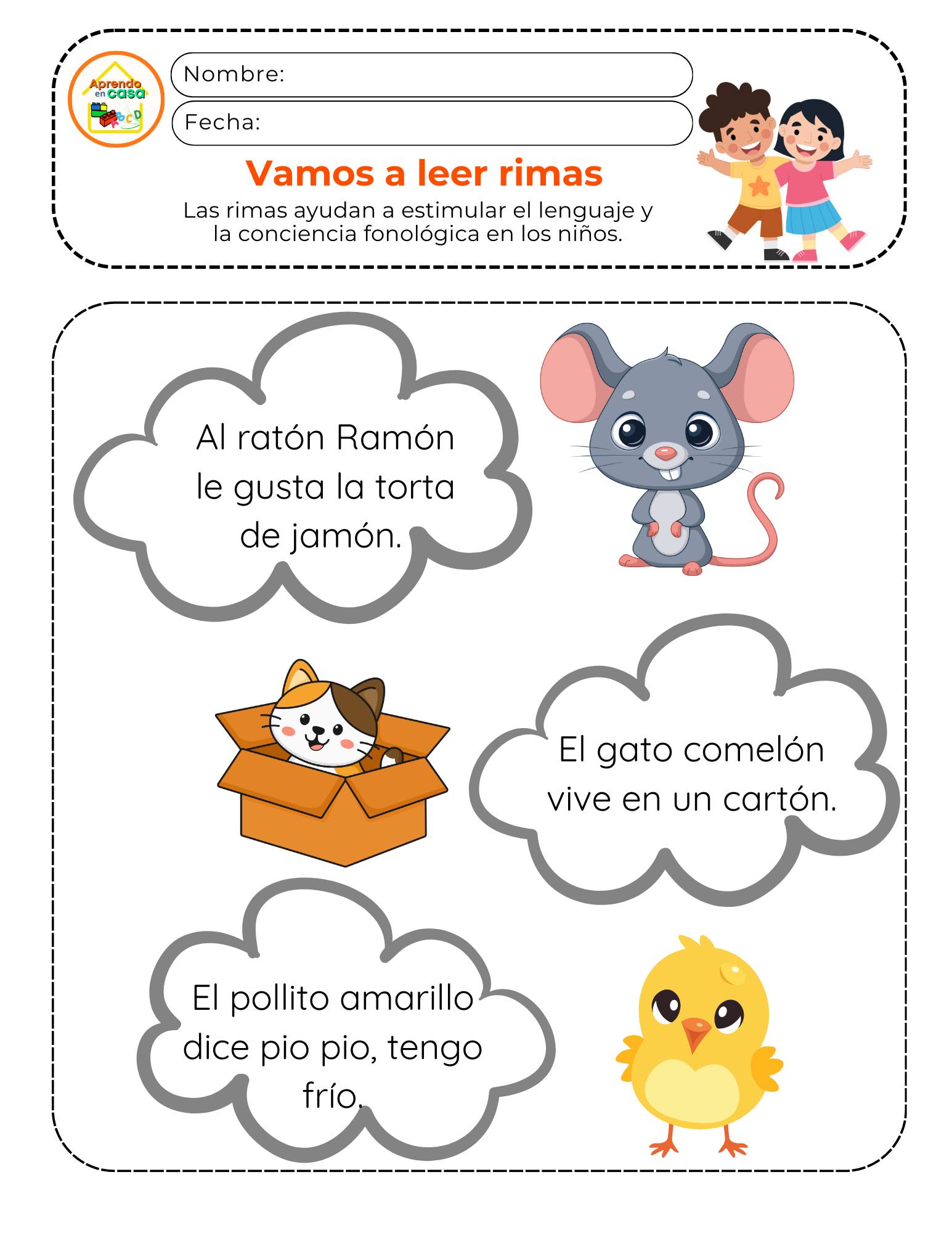 🌟Lectura de rimas. Ayuda a los niños a... - Aprendo en casa | Facebook
