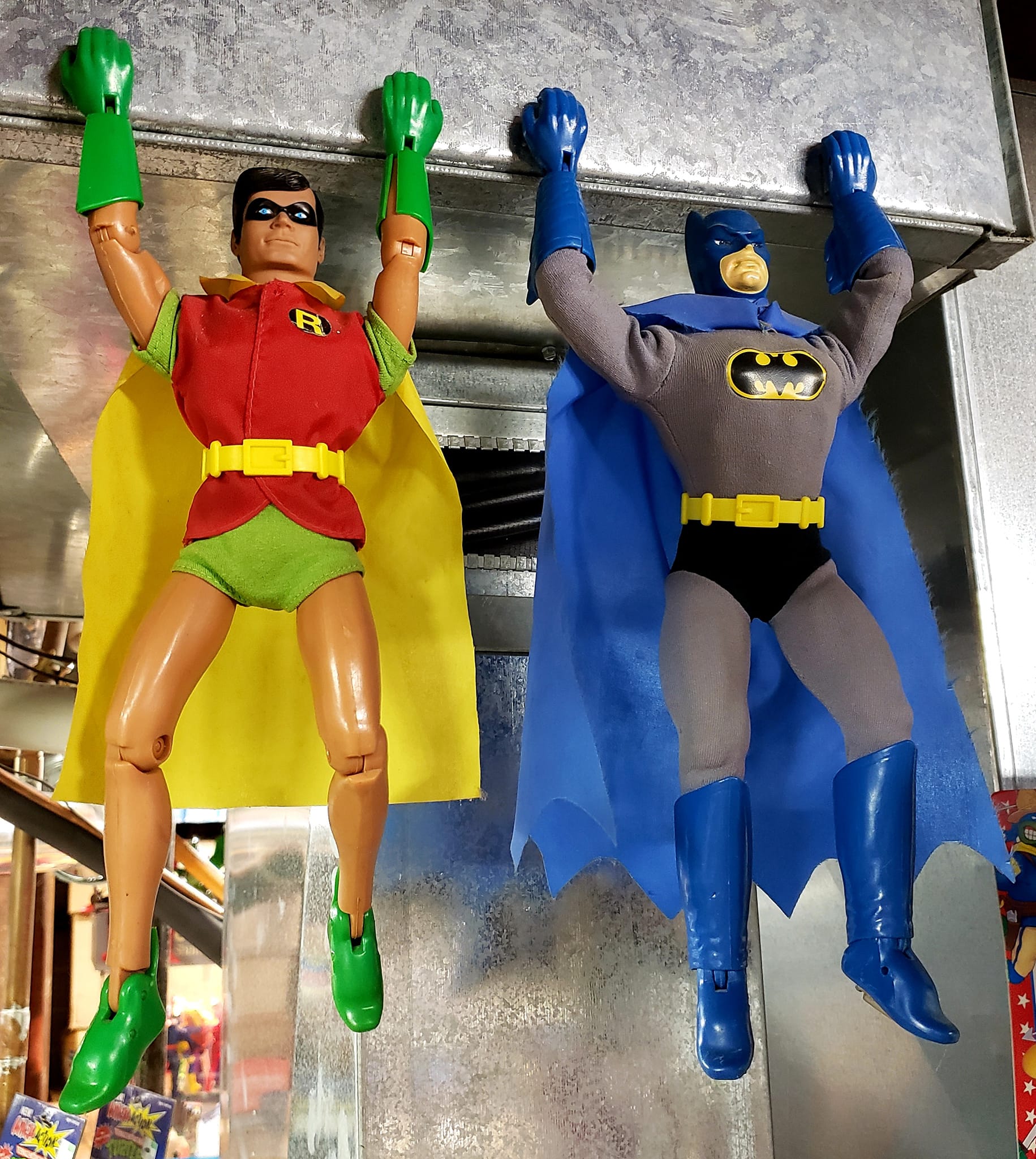 Mego Batman and original Robin figure