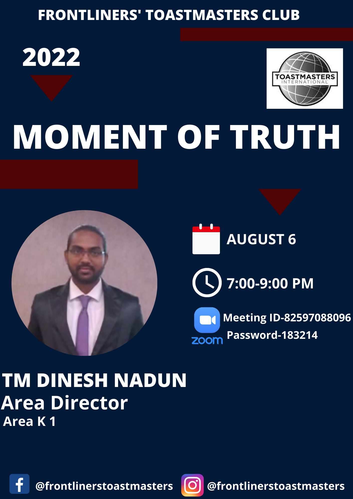 𝕋𝕄 𝔻𝕖𝕧𝕚𝕜𝕒... - Frontliners Toastmasters | Facebook
