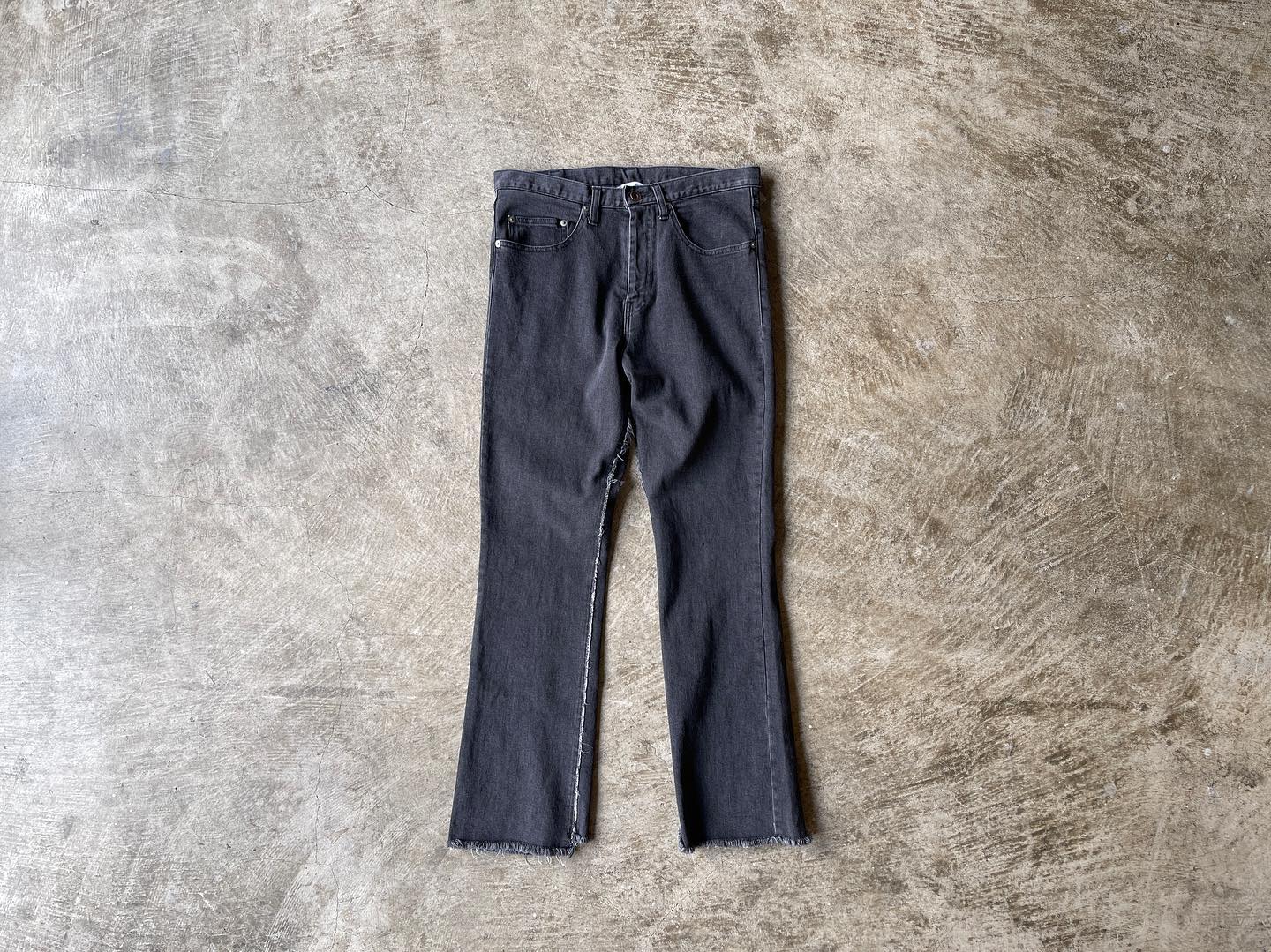 tate Name. : WASHED TWO SIDES DENIM FLARE PANTS . . . #name #namelab_