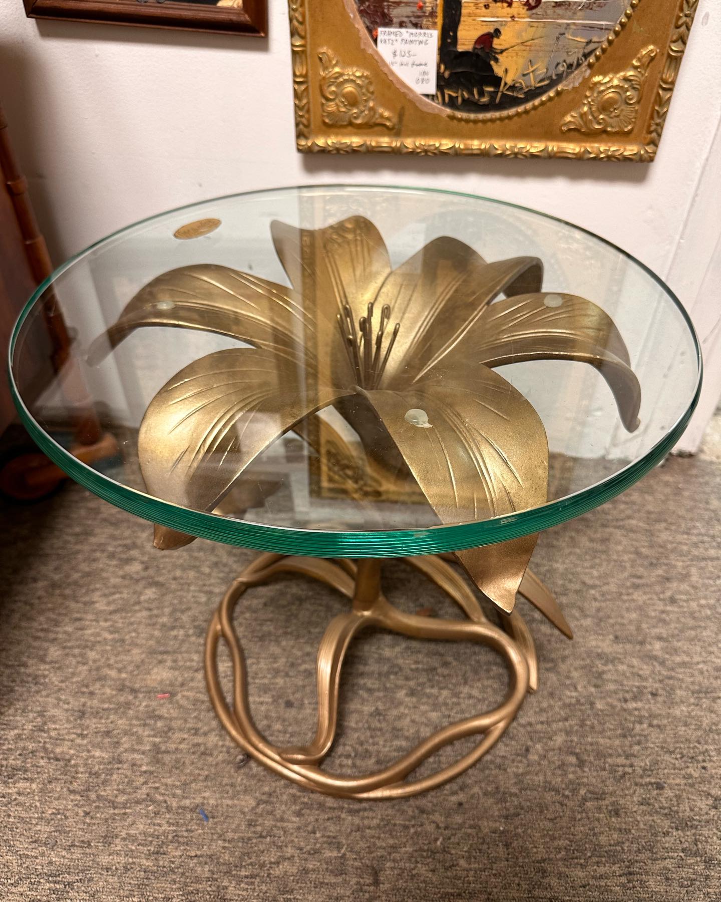 Vintage 1960s Arthur Court lily table for sale