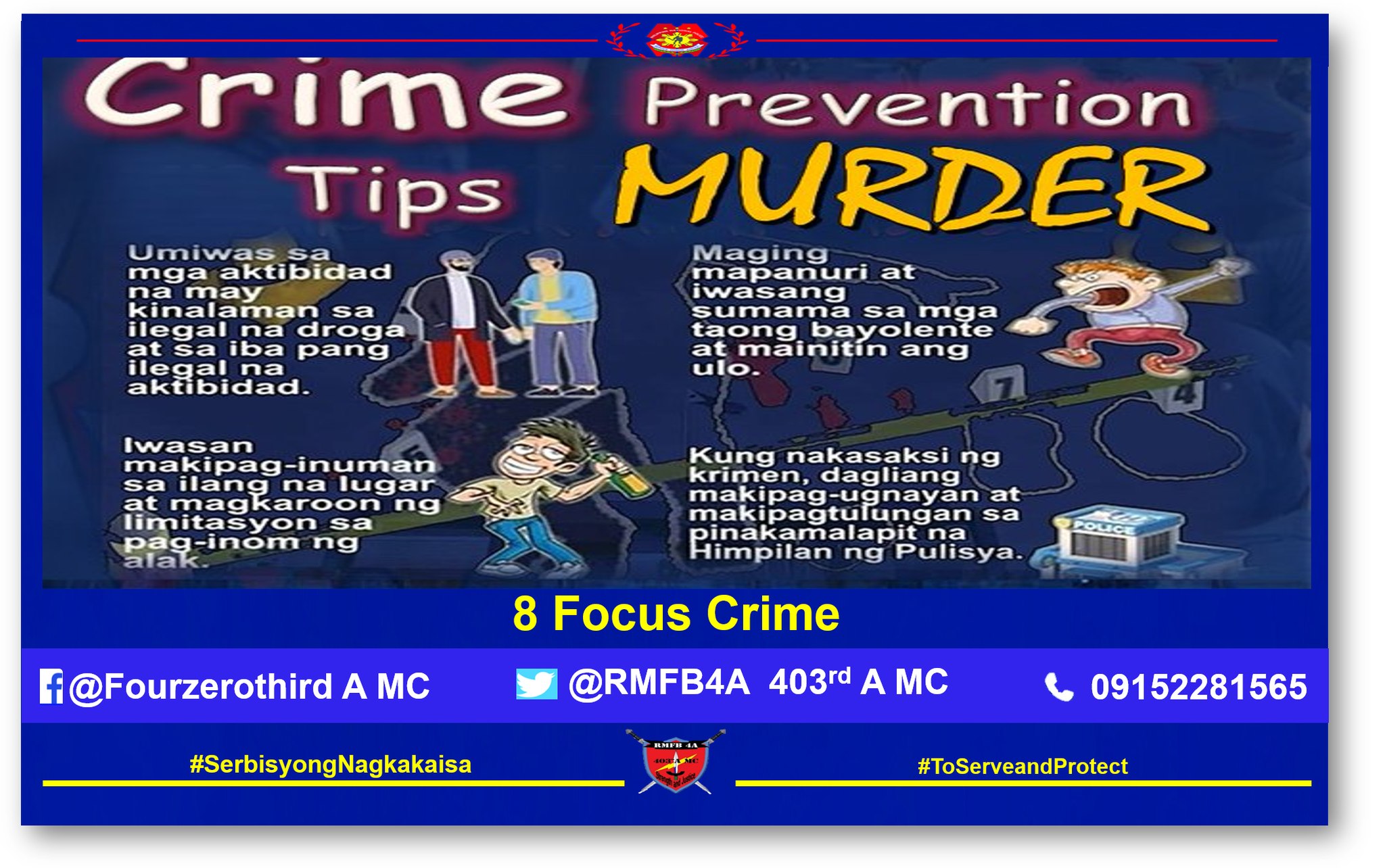 8 FOCUS CRIME SAFETY TIPS... - Fourzerothird A MC RMFB 4A | Facebook