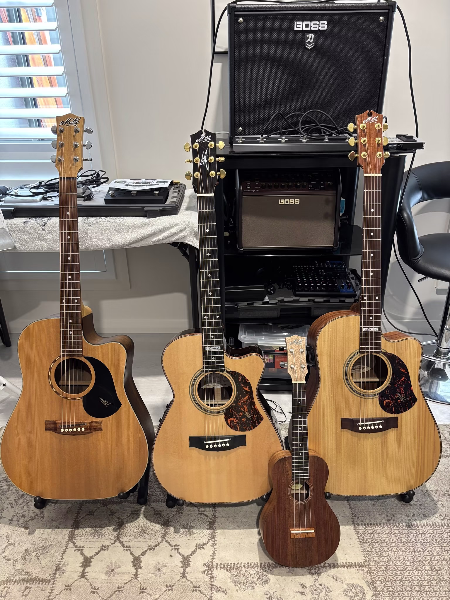 Maton guitar collection with rare models