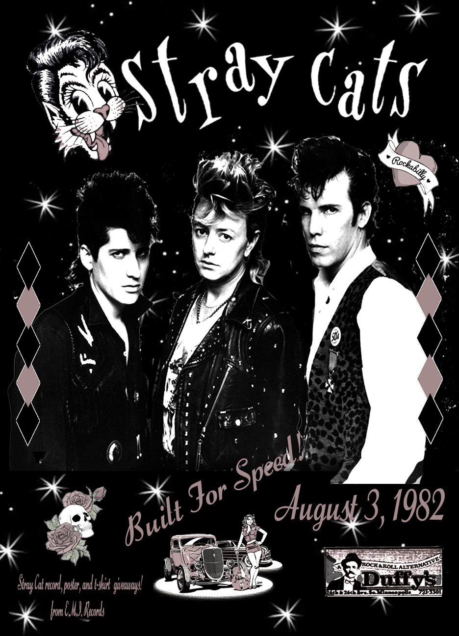 July 9, 1982 the Stray Cats come to Rock This Town at The Chance..