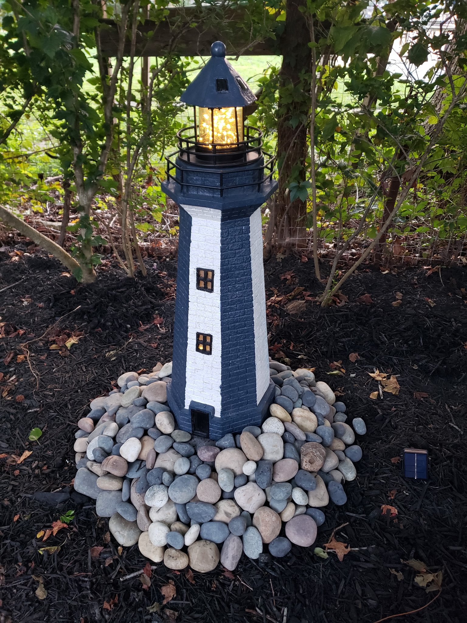 Outdoor Ornamental Lighthouses Patriotic Lighthouse Lawn Ornament