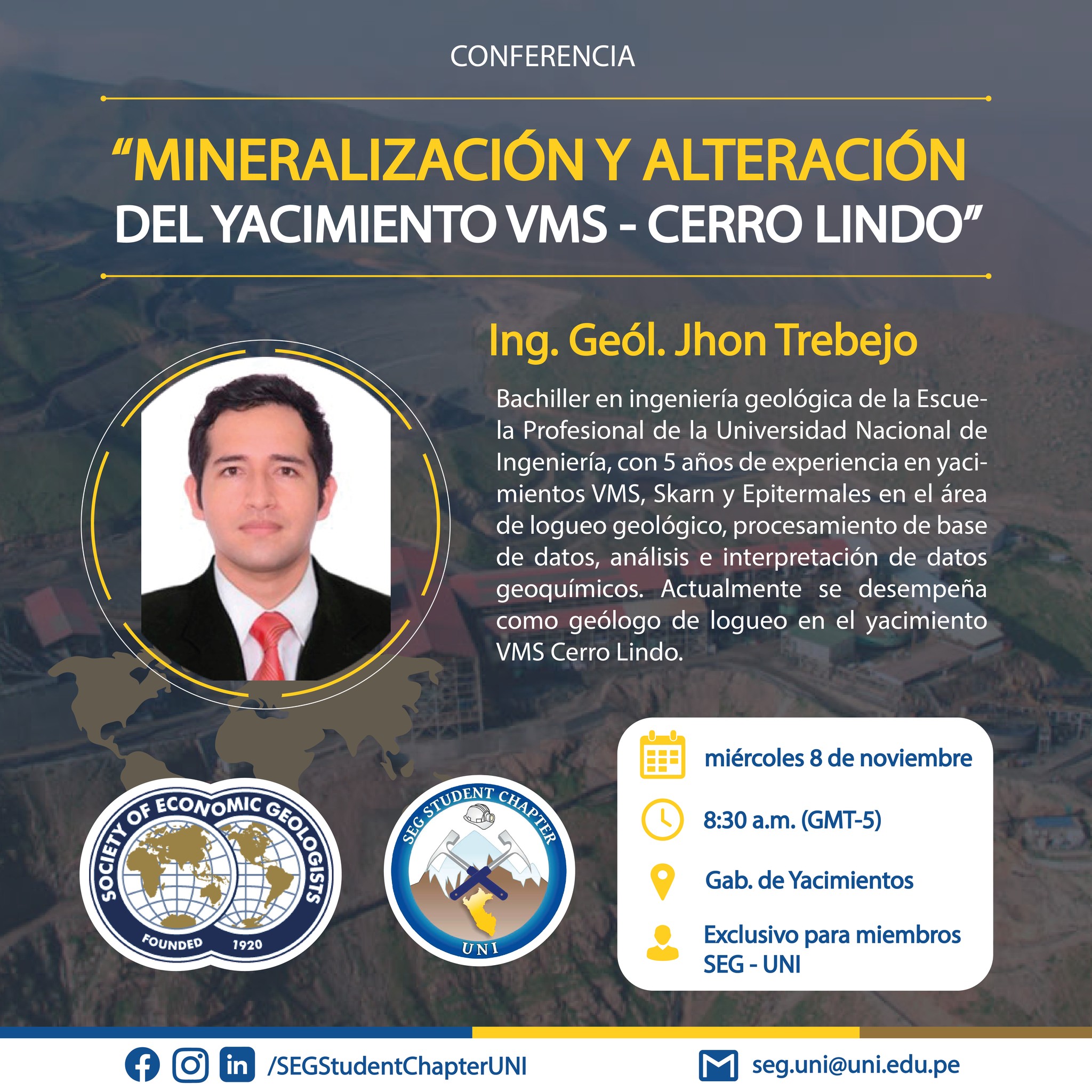 SEG - 🌟 ¡CONFERENCIA IMPERDIBLE! 🌟 Estimada Comunidad SEG UNI ♥️⛏️ ...
