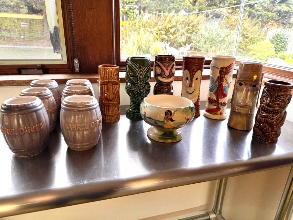 New Found a Tiki Farm Tiki mugs By. Mr. G 2001 and by Jimmy C 2002