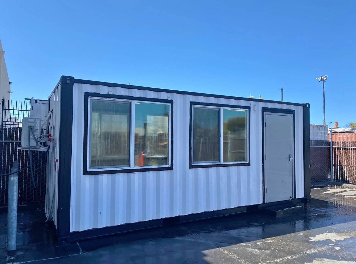 Custom Built Office Container with Electicity - Storage Sheds ...