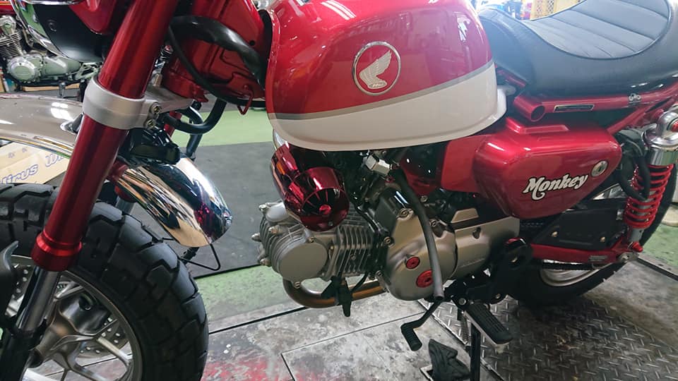 ホンダモンキー125のエアクリーナーボックスを 取り外しパワー 