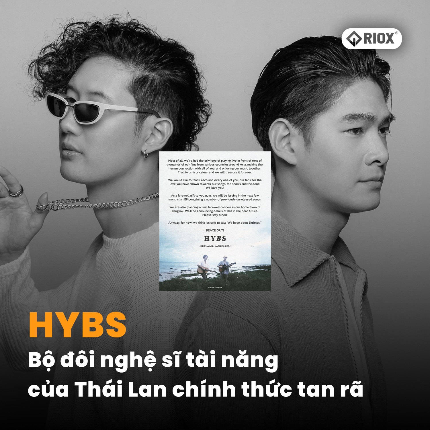 RioX - HYBS CHÍNH THỨC TAN RÃ HYBS là nhóm nhạc 2 người... | Facebook