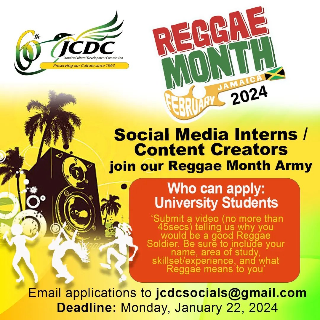📣... - Jamaica Cultural Development Commission ( JCDC)