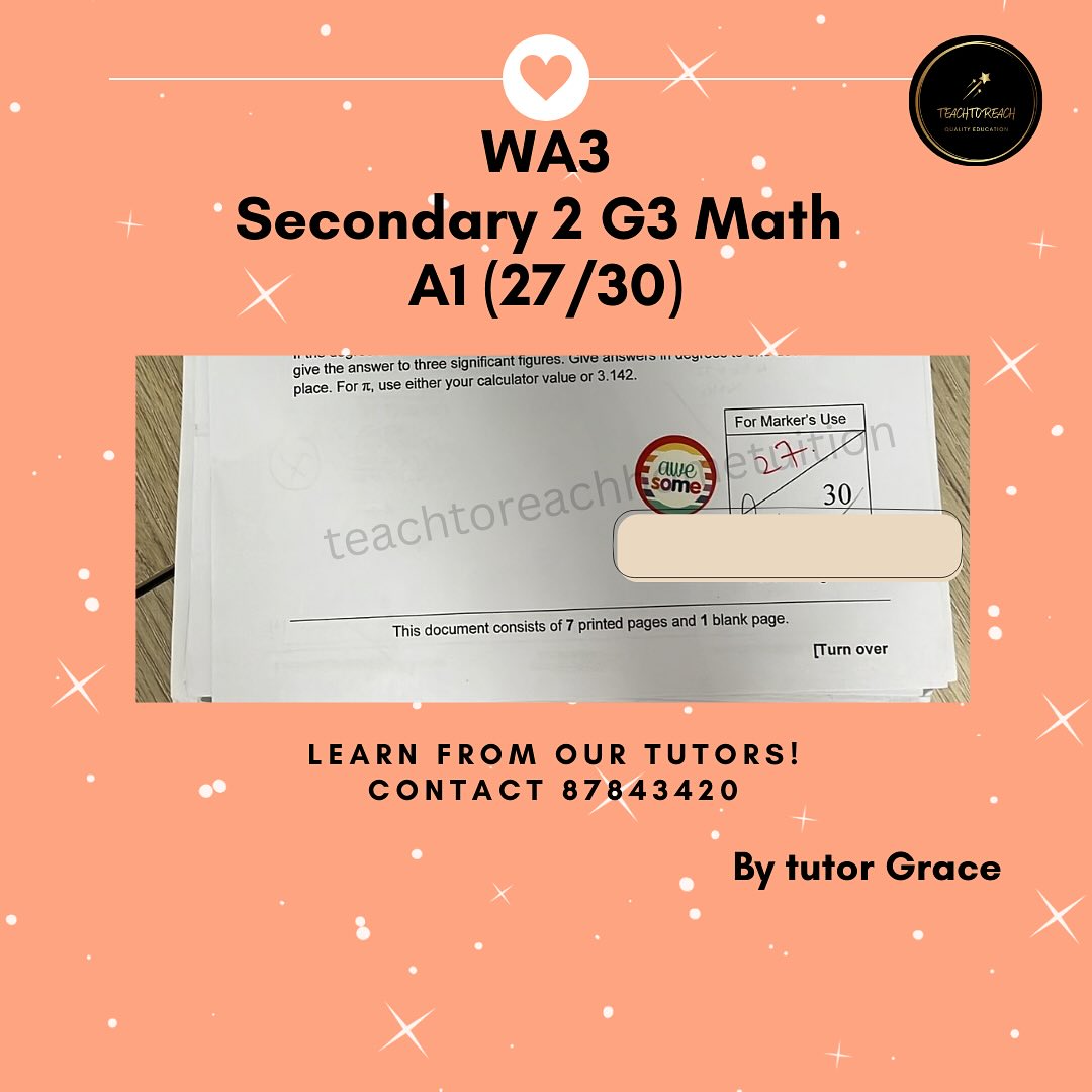 The Learning - 🌟 Sec 2 G3 Math Achievement! 🌟 Our student scored 27/30 ...