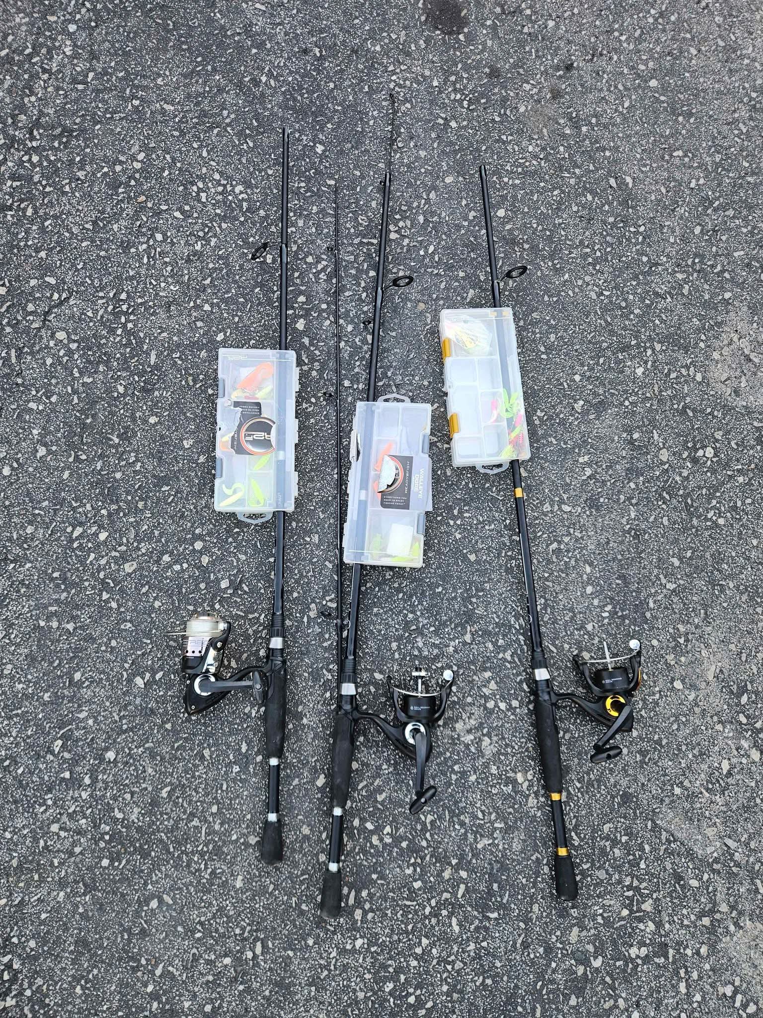 Used fishing rods with lure bait and gear - Fishing - Hamilton, Ontario ...