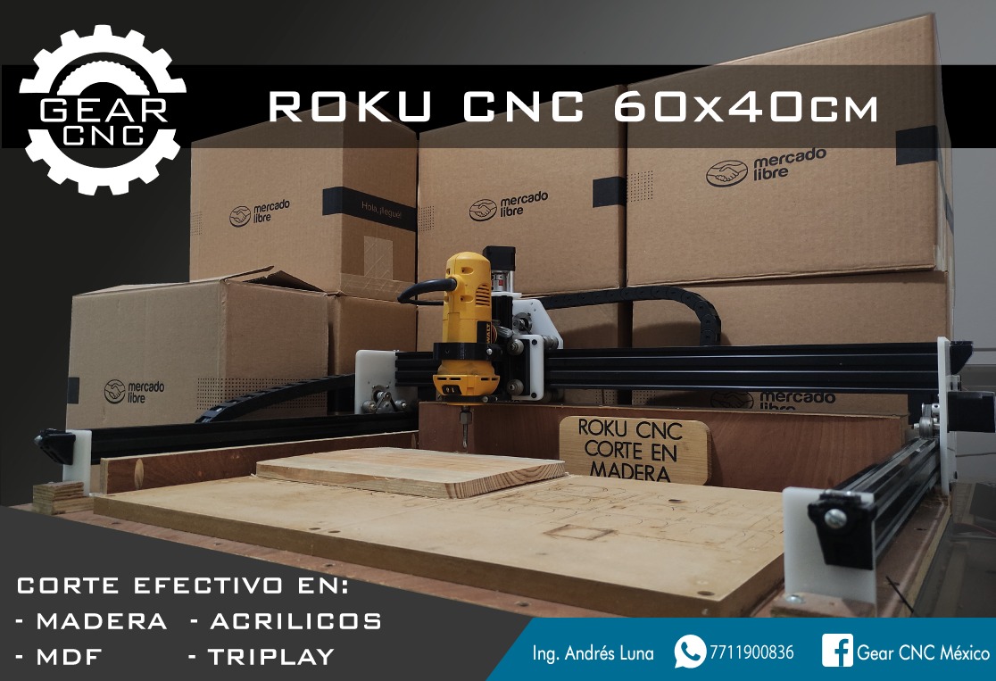 Gear CNC - Nuevas ROKU CNC 60x40cm Incluye un Router... | Facebook