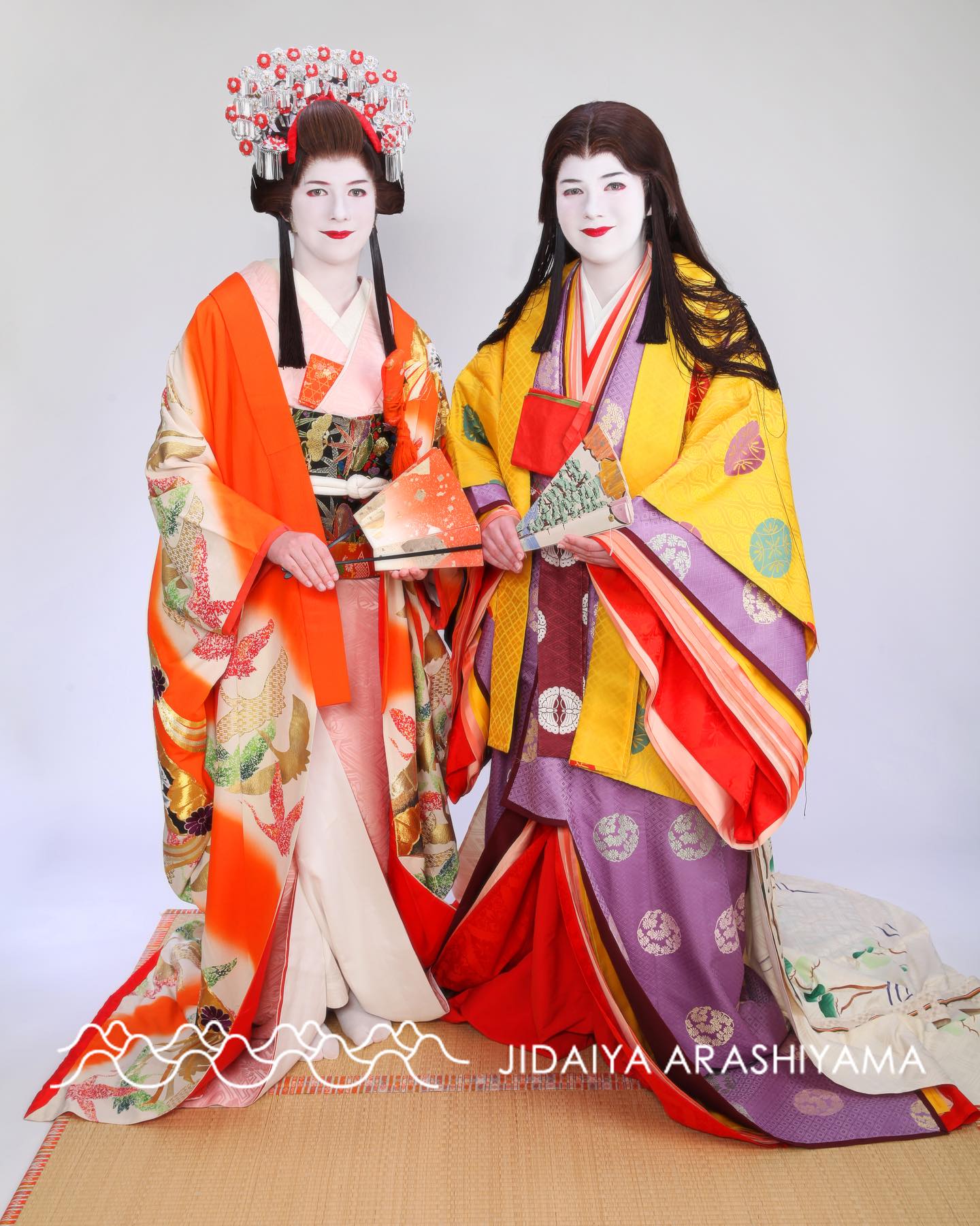 引き続きまして「お姫様」と「十二単」のツーショットです！アメリカ